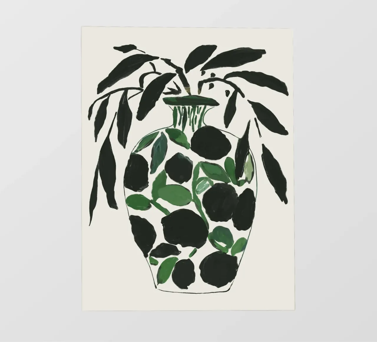 Natura morta verde e nera telo in pvc da ThingDesign
