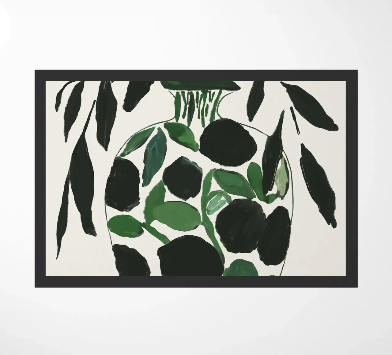 Natura morta verde e nera zerbino da ThingDesign