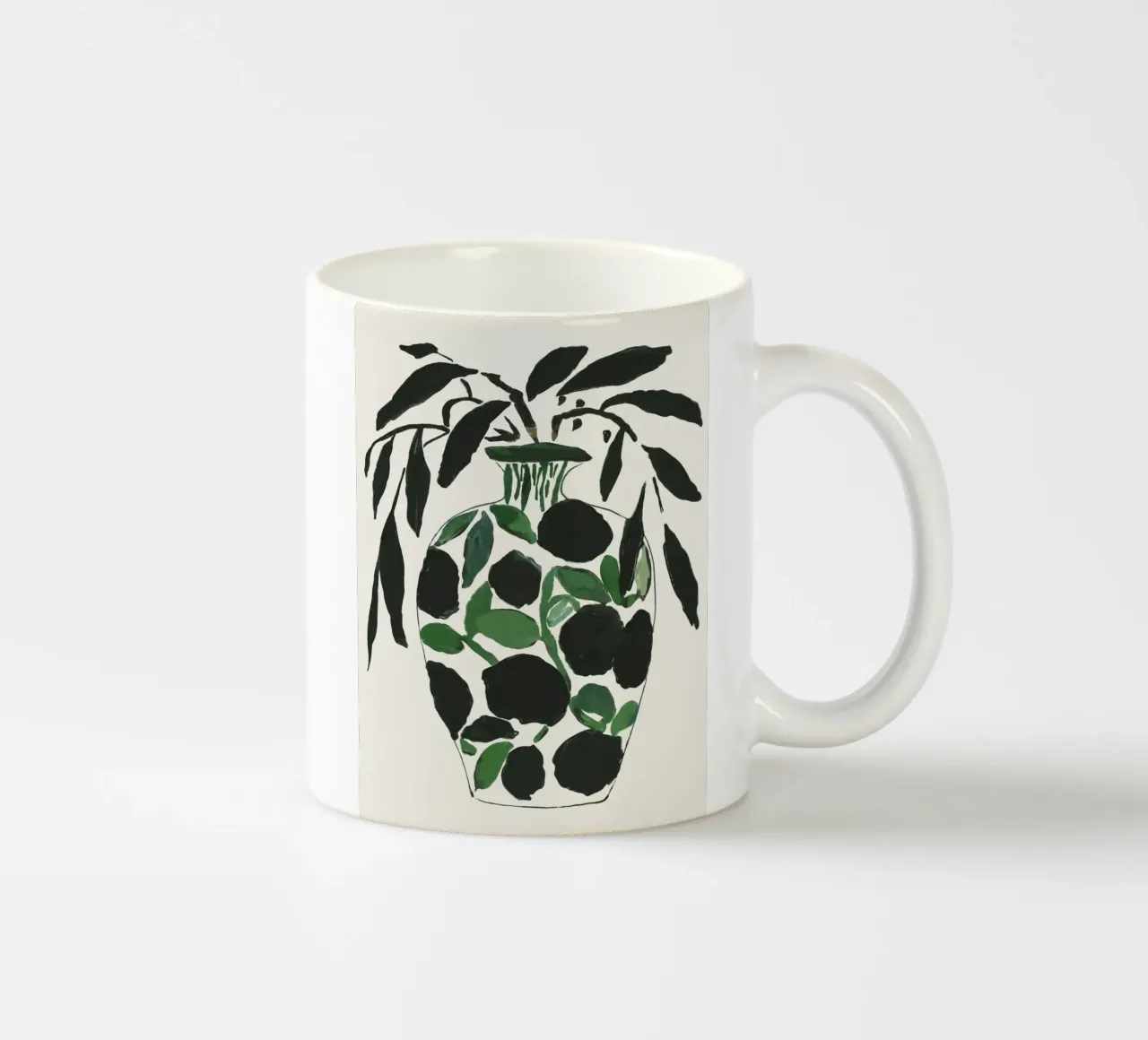 Natura morta verde e nera tazza in ceramica da ThingDesign