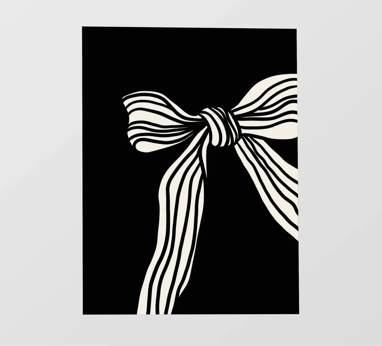 White bow on black telo in pvc da TijanaArtStudio88