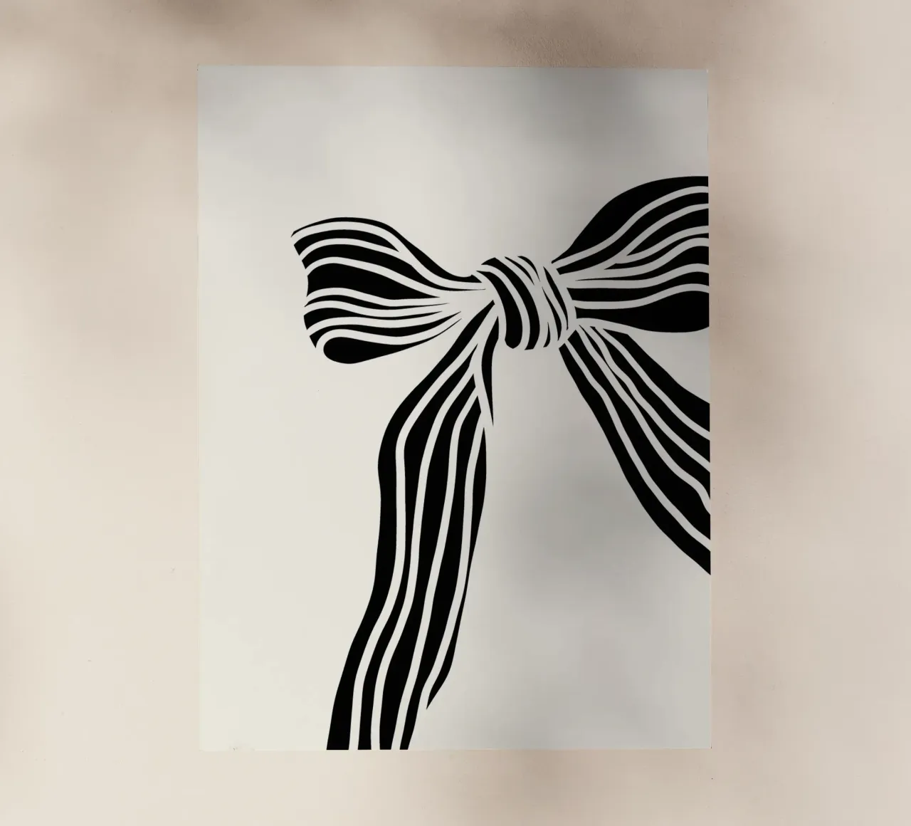 Black Bow on White pellicola backlit da TijanaArtStudio88