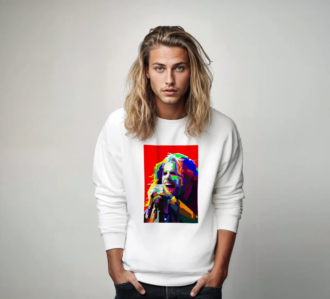 Steven Tyler cantante degli Aerosmith Arte WPAP felpa da Artkreator