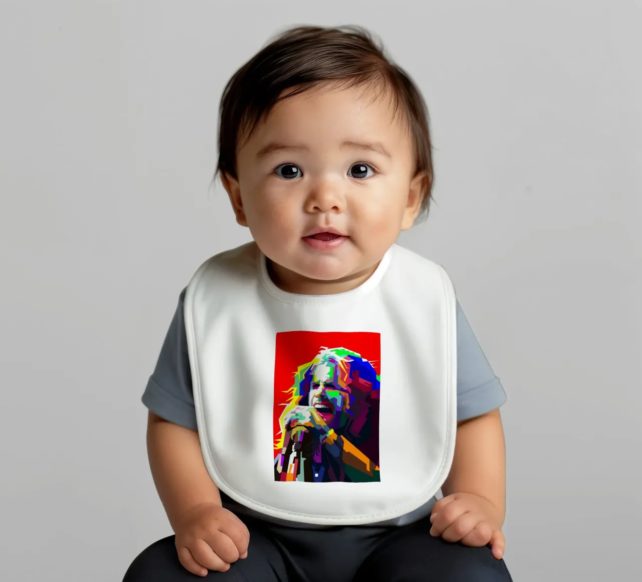 Steven Tyler cantante degli Aerosmith Arte WPAP bavaglino da Artkreator