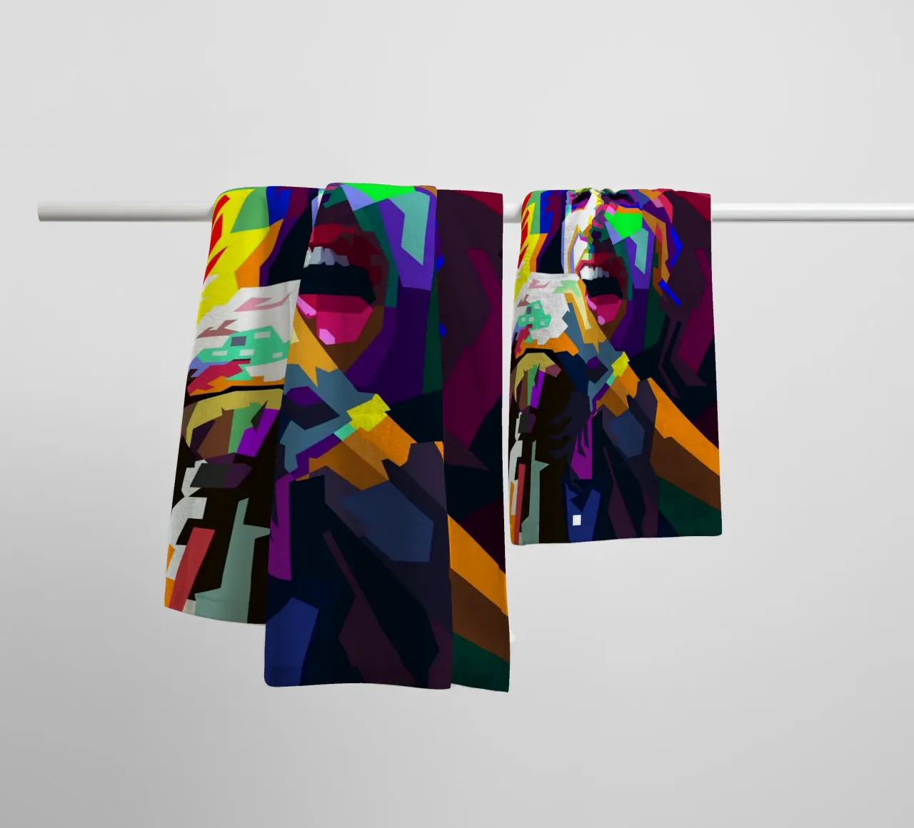 Steven Tyler Aerosmith Singer Art WPAP towel by Artkreator