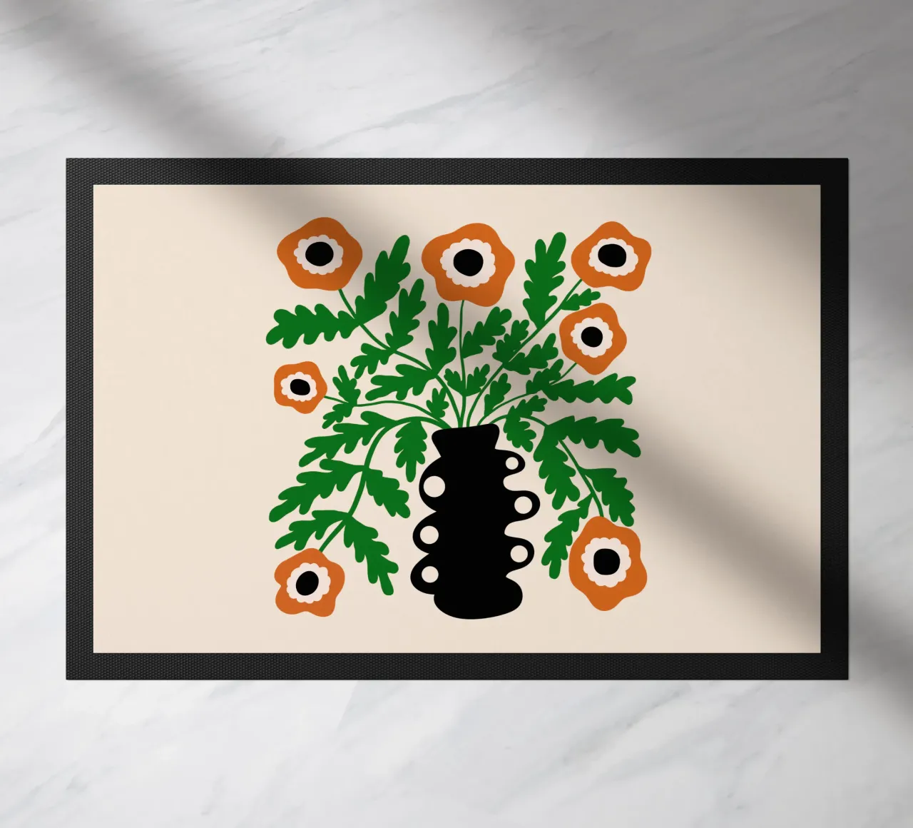 Eclectic modern orange flowers in vase zerbino da TijanaArtStudio88