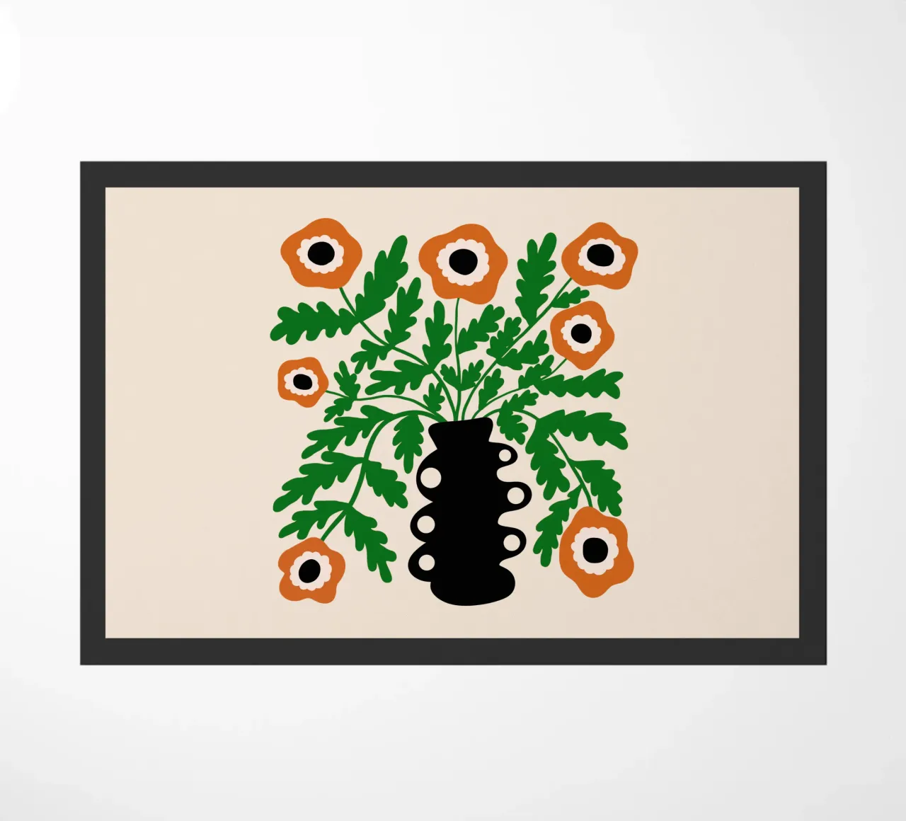 Eclectic modern orange flowers in vase zerbino da TijanaArtStudio88