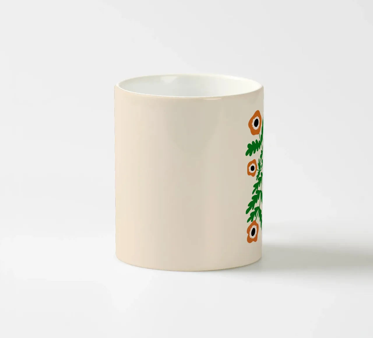 Eclectic modern orange flowers in vase tazza in ceramica da TijanaArtStudio88