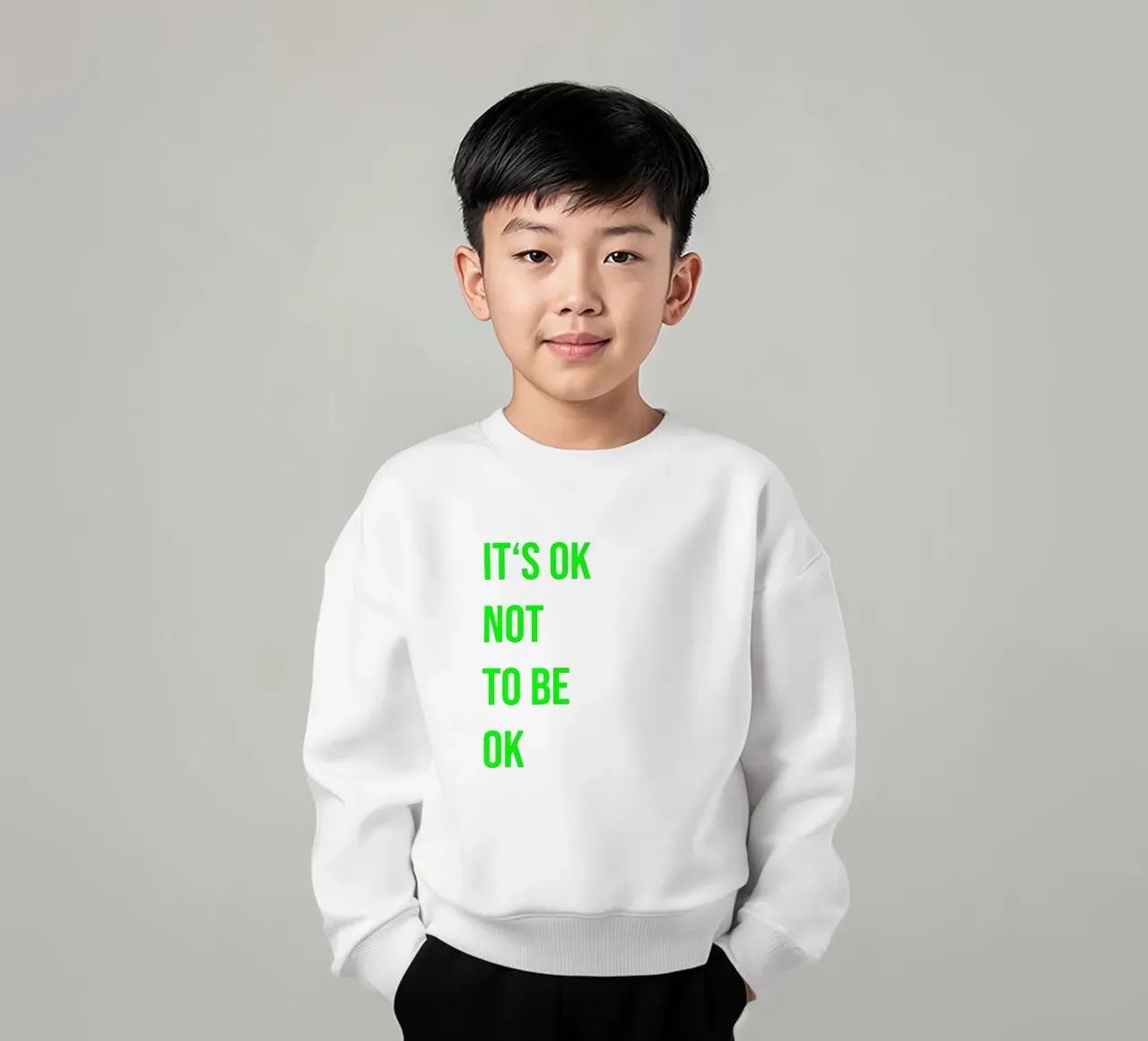 It‘s ok not to be ok (in 4 Farben erhältlich) felpa bambino da FRICKE DESIGN