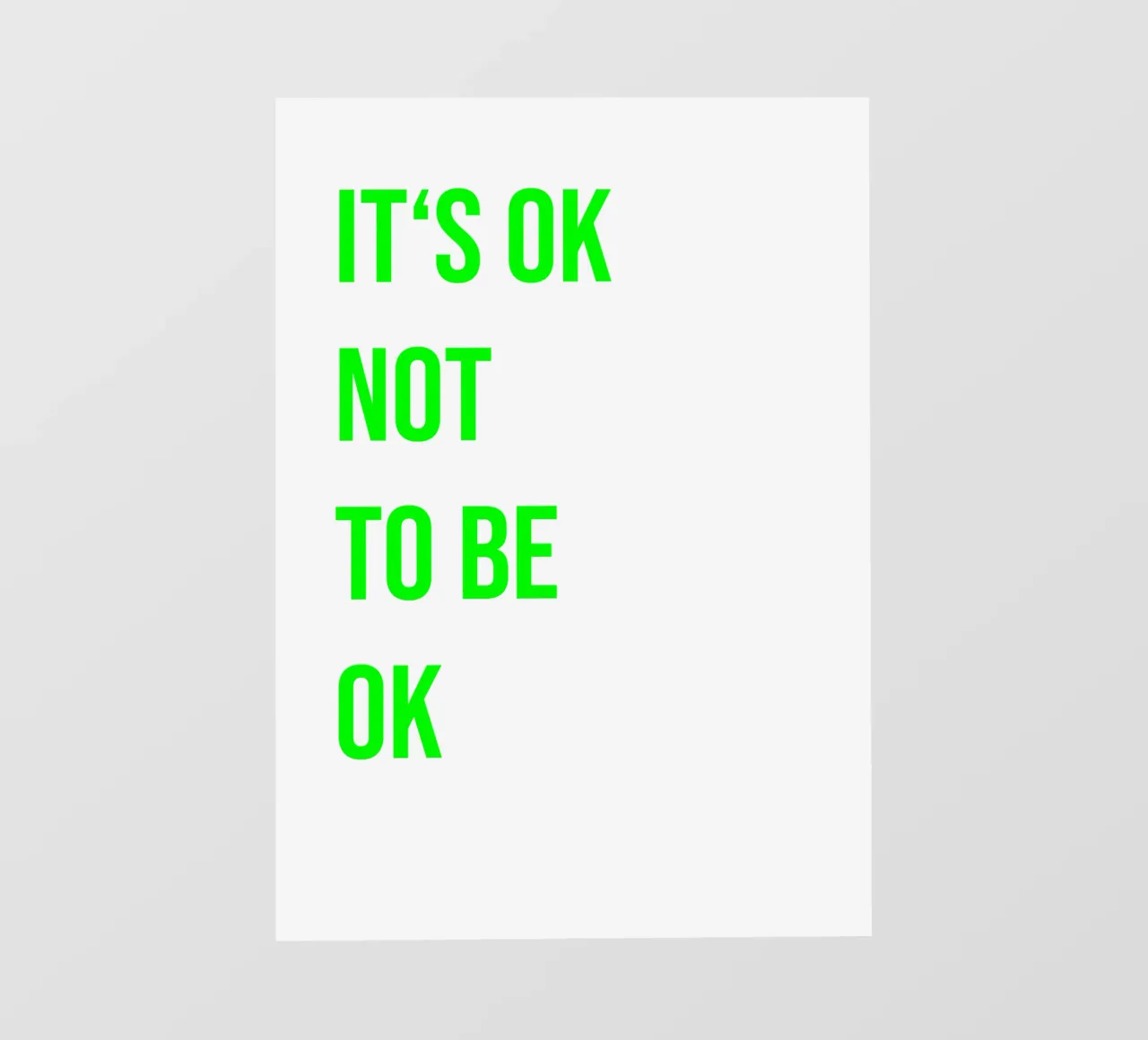 It‘s ok not to be ok (in 4 Farben erhältlich) telo in pvc da FRICKE DESIGN