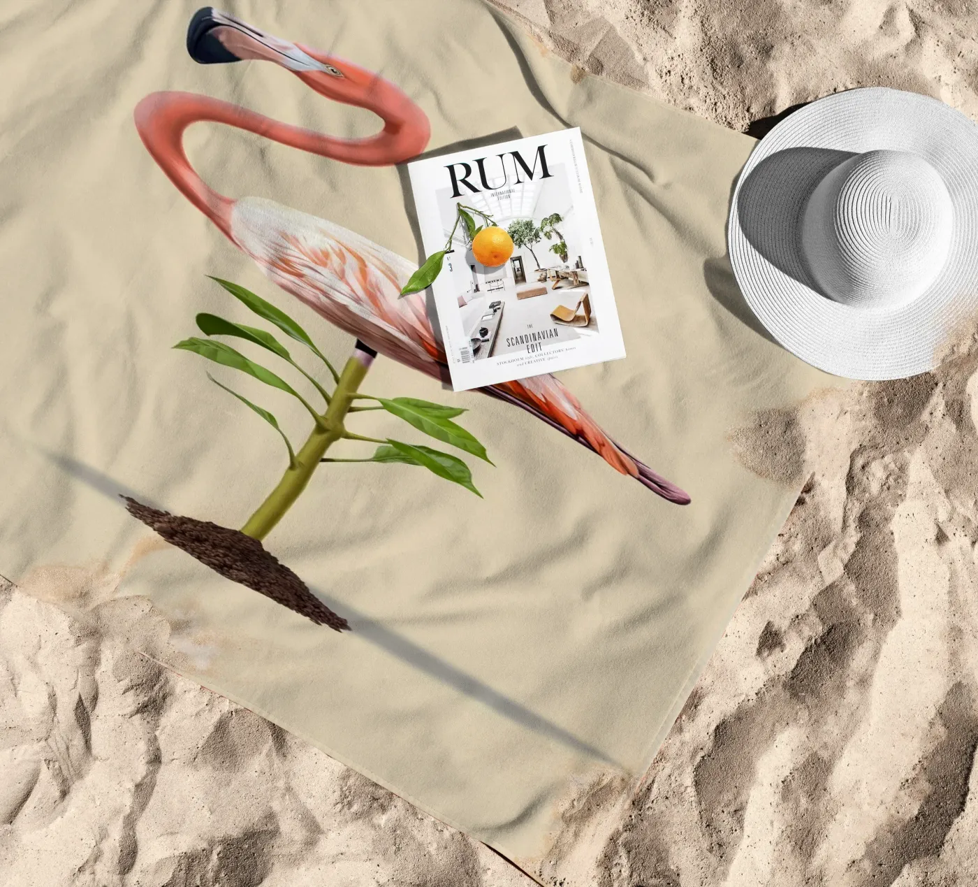 Planted (Colour) beach towel by Rob Art | Illustration