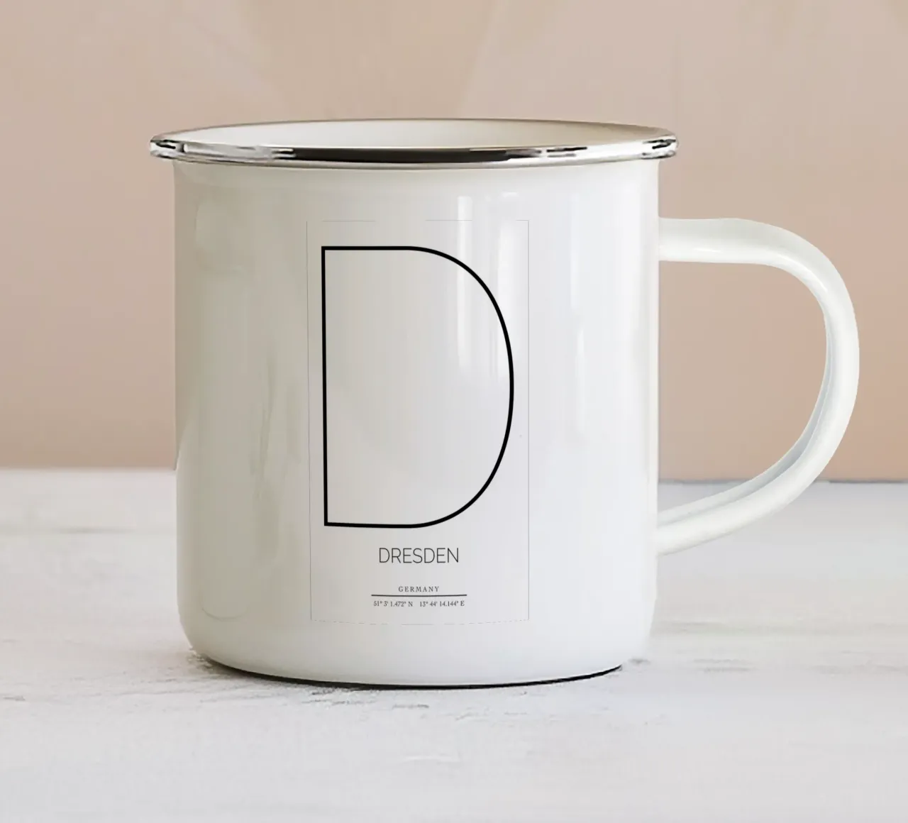 DRESDEN -  white tazza in smalto da CityLights