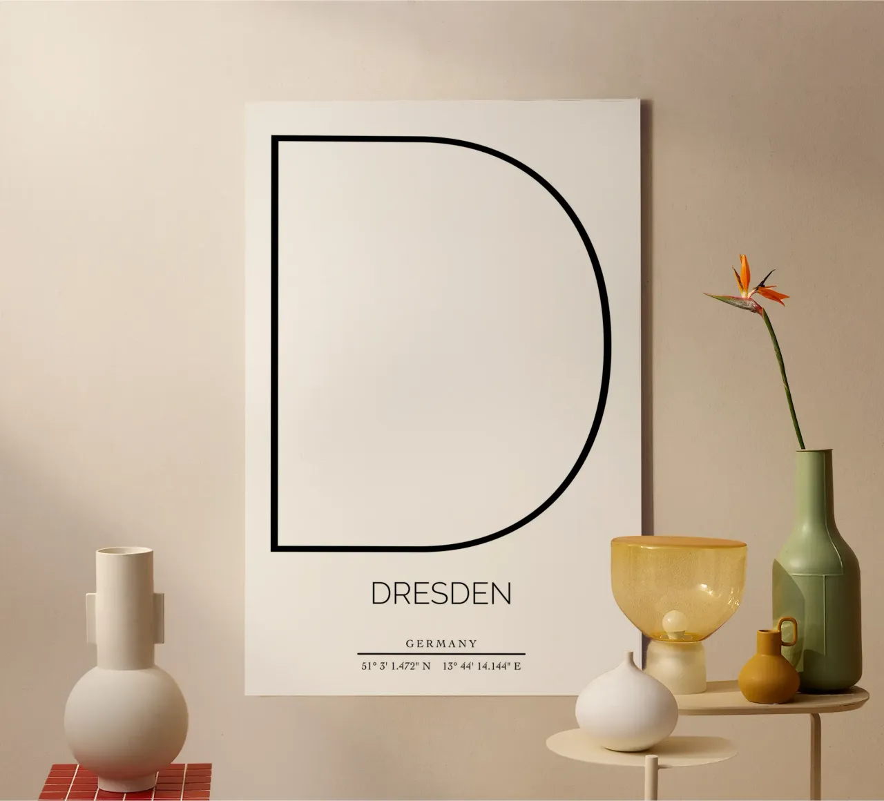 DRESDEN -  white tela con Cornice a cassetta da CityLights