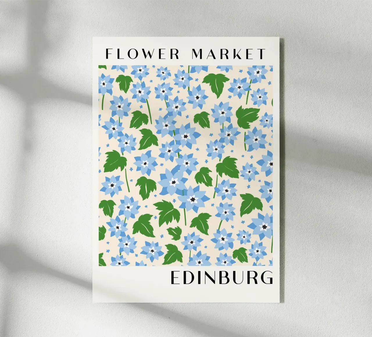 Mercado de flores de Edimburgo Forget-Me-Not Print - Elegant Art metacrilato de ClubArt