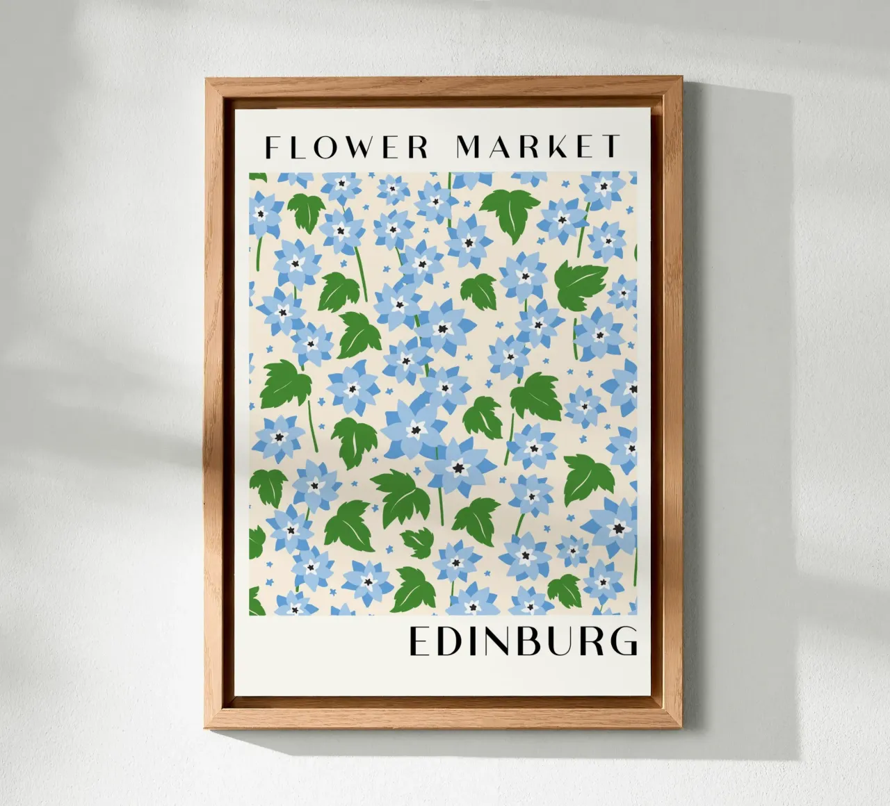 Mercado de flores de Edimburgo Forget-Me-Not Print - Elegant Art aluminio dibond de ClubArt
