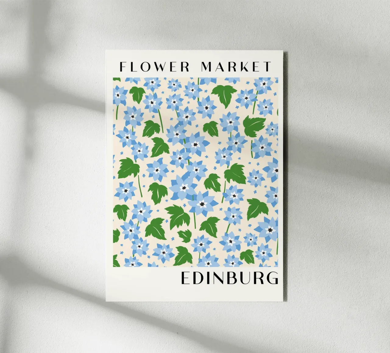 Mercado de flores de Edimburgo Forget-Me-Not Print - Elegant Art aluminio dibond de ClubArt
