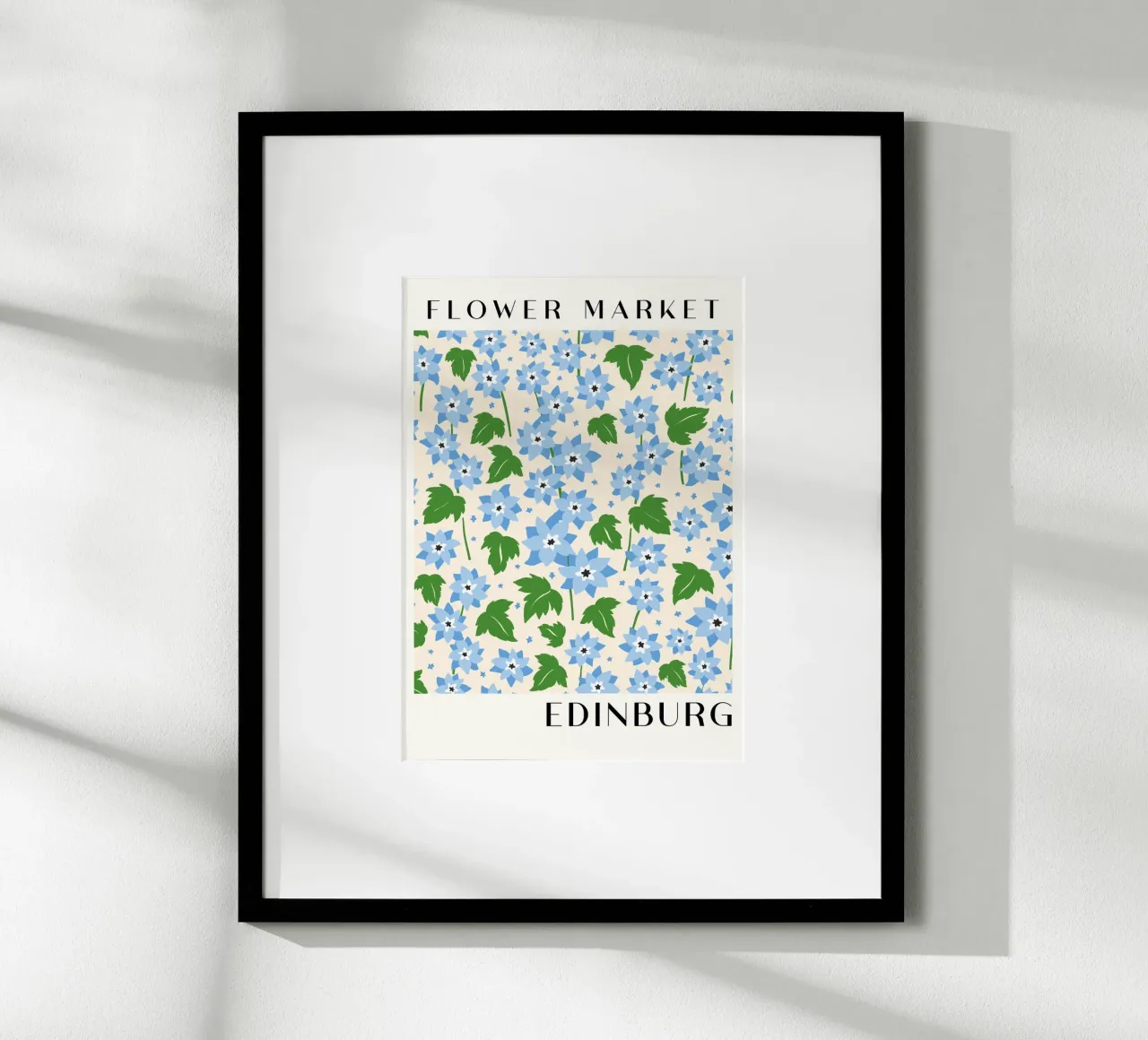 Mercado de flores de Edimburgo Forget-Me-Not Print - Elegant Art hahnemühle de ClubArt