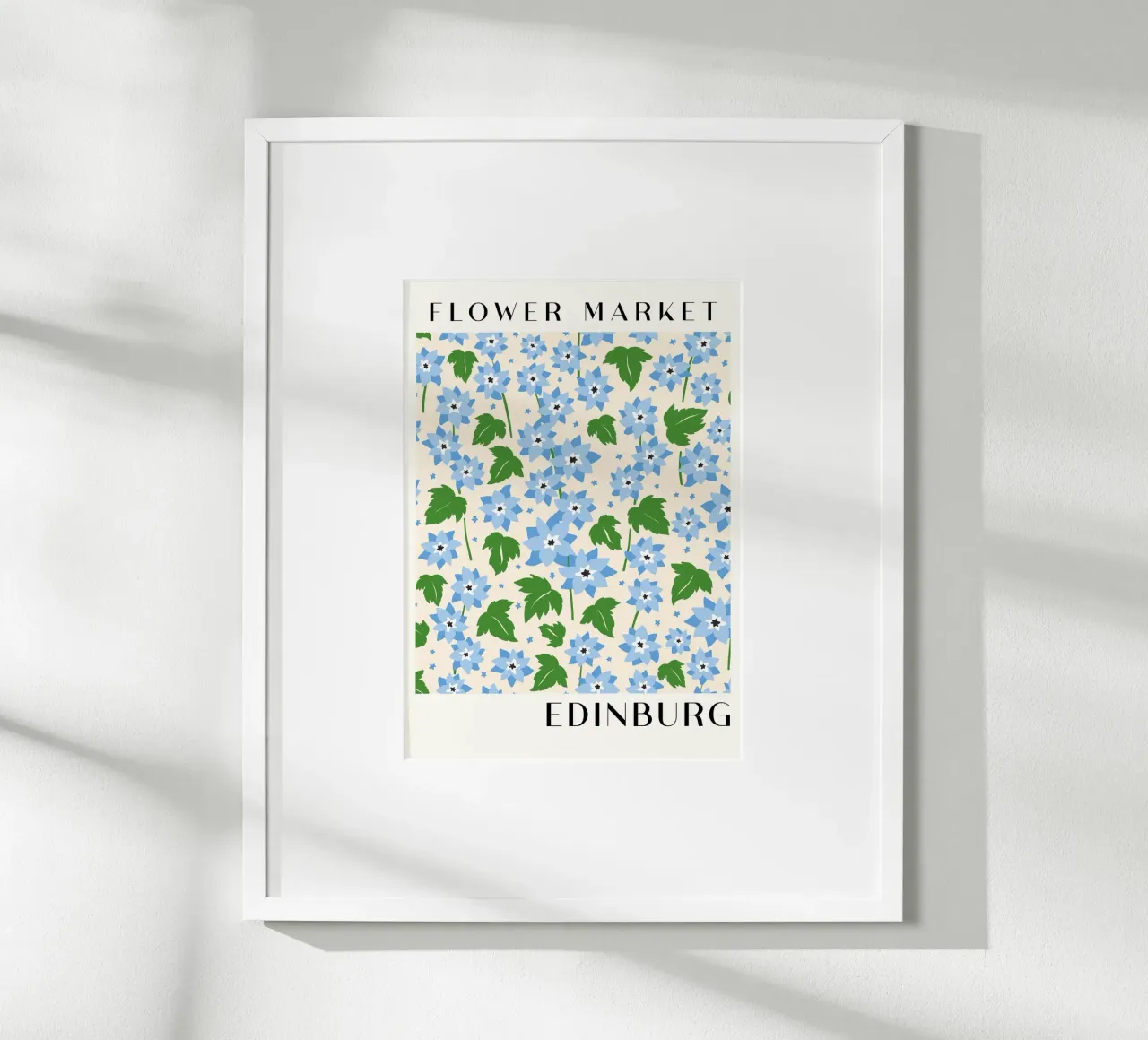 Mercado de flores de Edimburgo Forget-Me-Not Print - Elegant Art hahnemühle de ClubArt