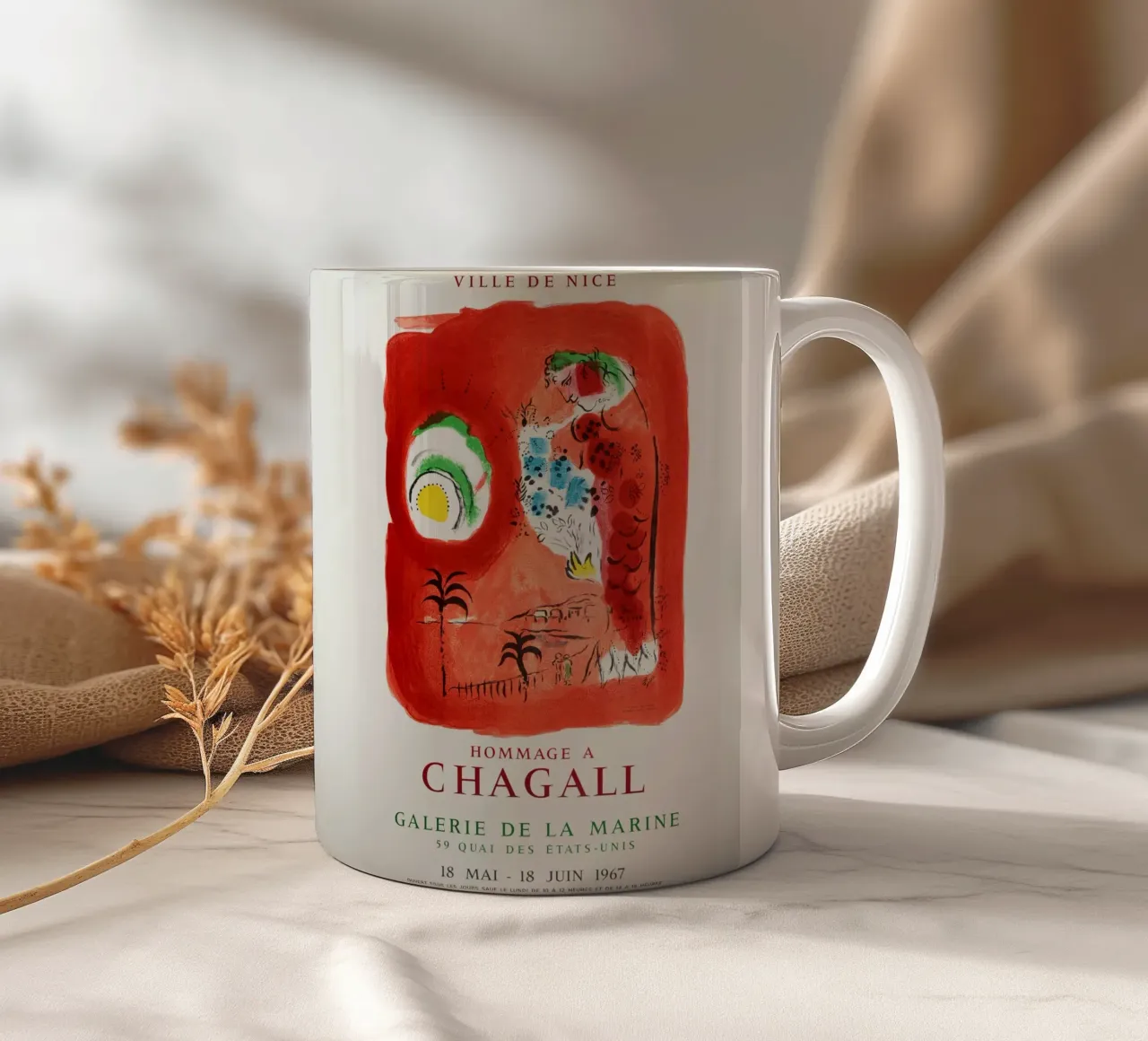 Omaggio a Chagall, 1967 tazza in ceramica da Jachultz Sophias
