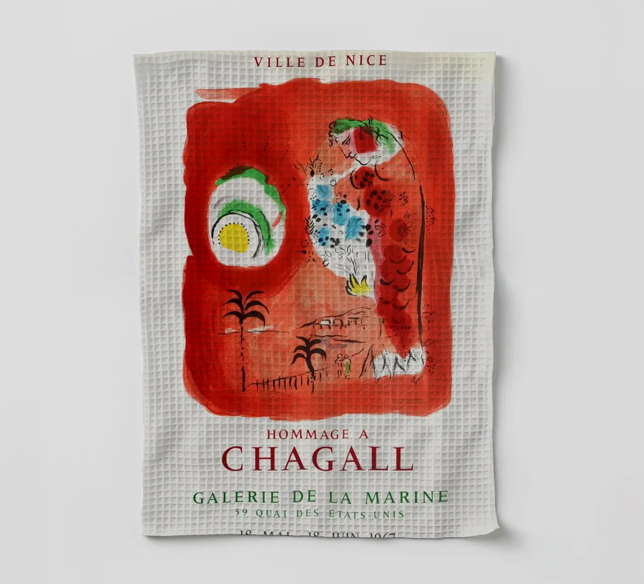 Omaggio a Chagall, 1967 canovaccio da cucina da Jachultz Sophias