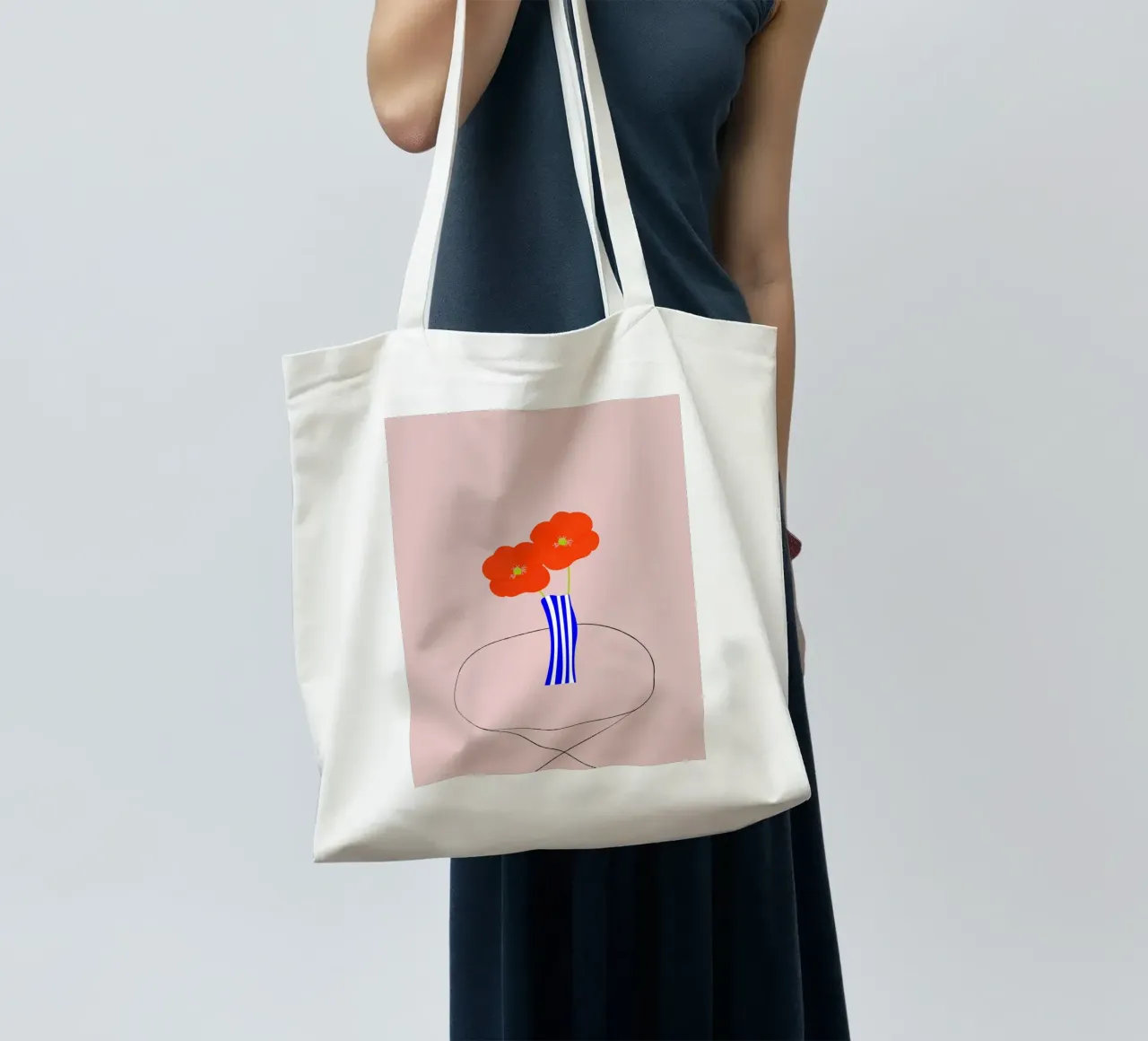 C‘est la vie. (Mohnblumen in Paris) borsa in juta da FRICKE DESIGN