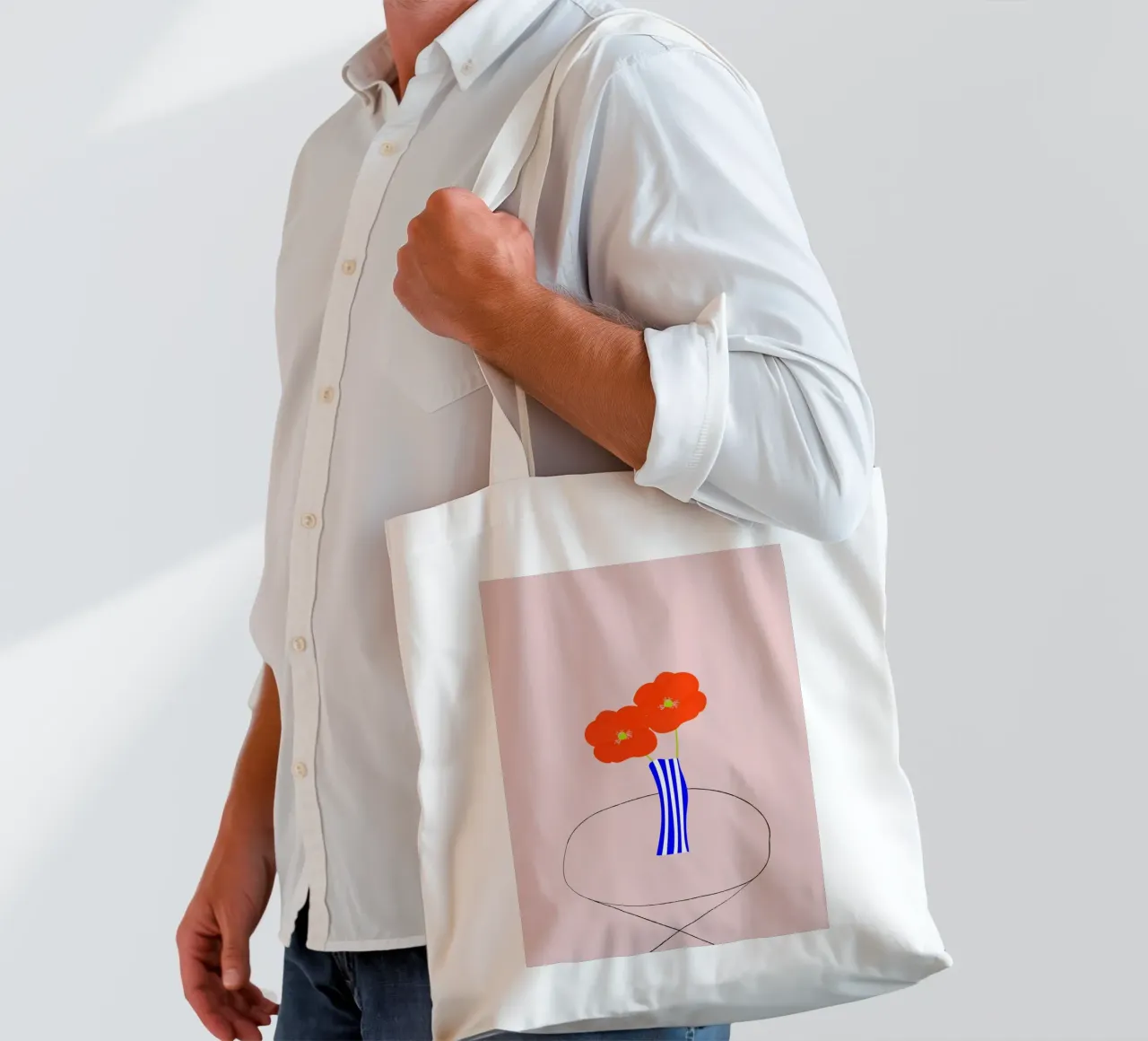 C‘est la vie. (Mohnblumen in Paris) borsa in juta da FRICKE DESIGN