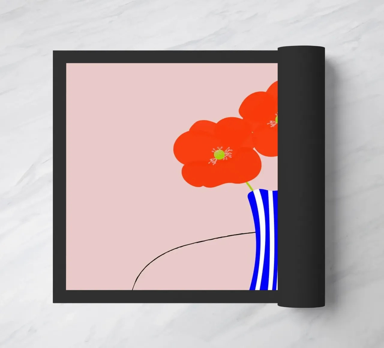 Mohnblumen deurmat van FRICKE DESIGN