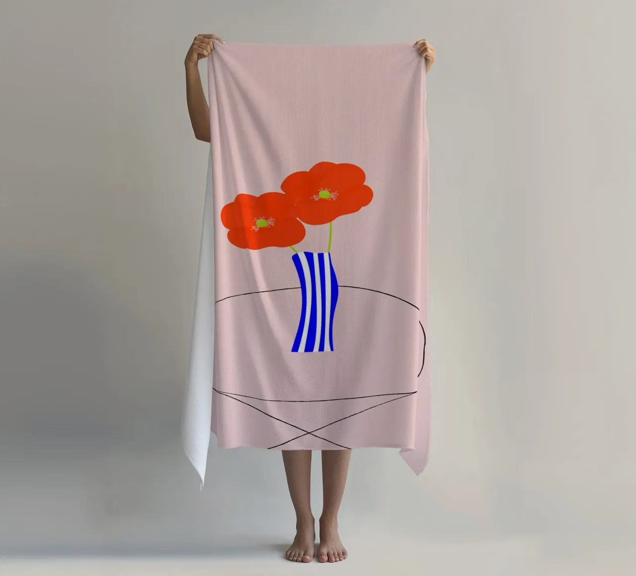 Mohnblumen beach towel by FRICKE DESIGN