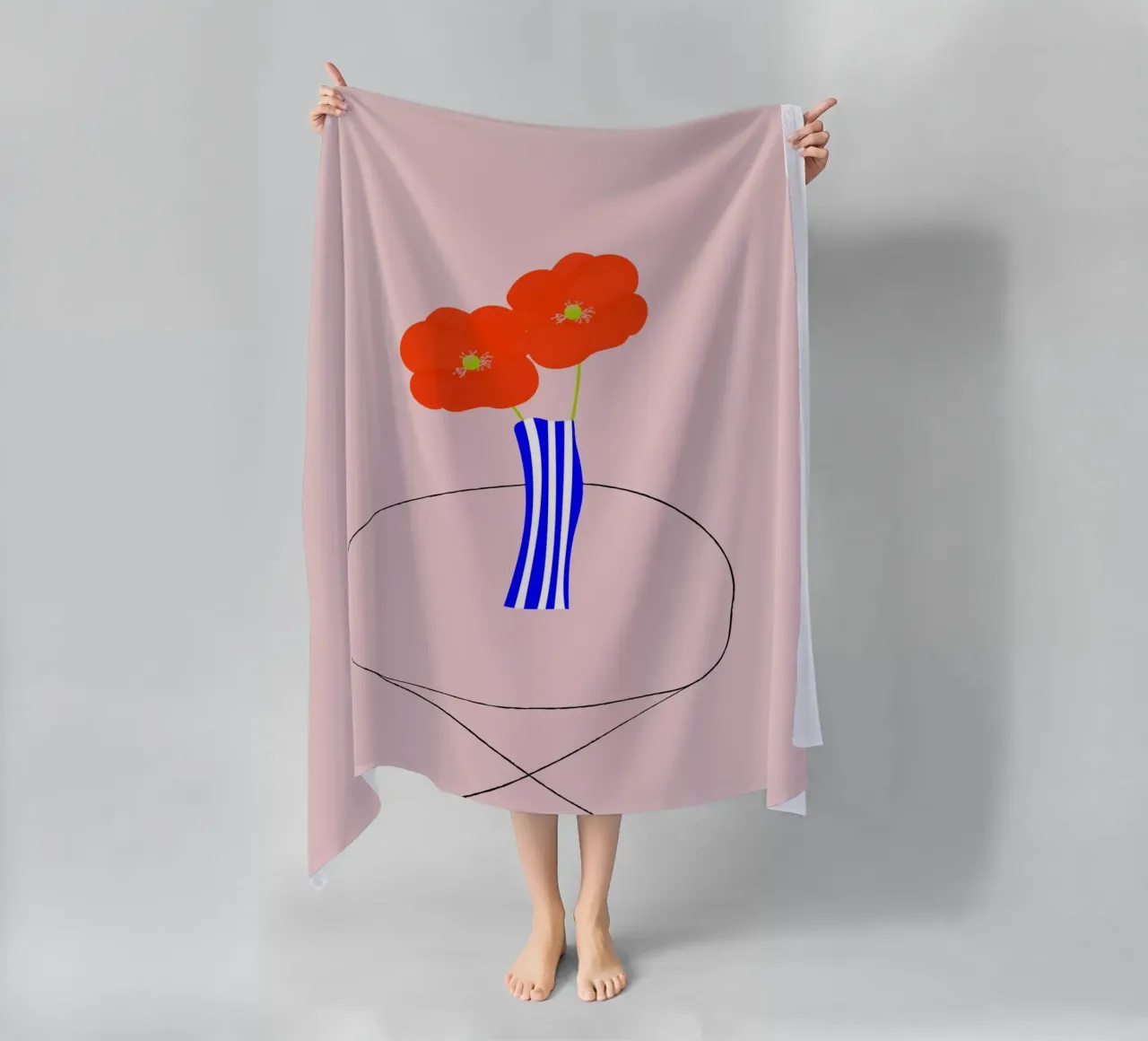 Mohnblumen beach towel by FRICKE DESIGN