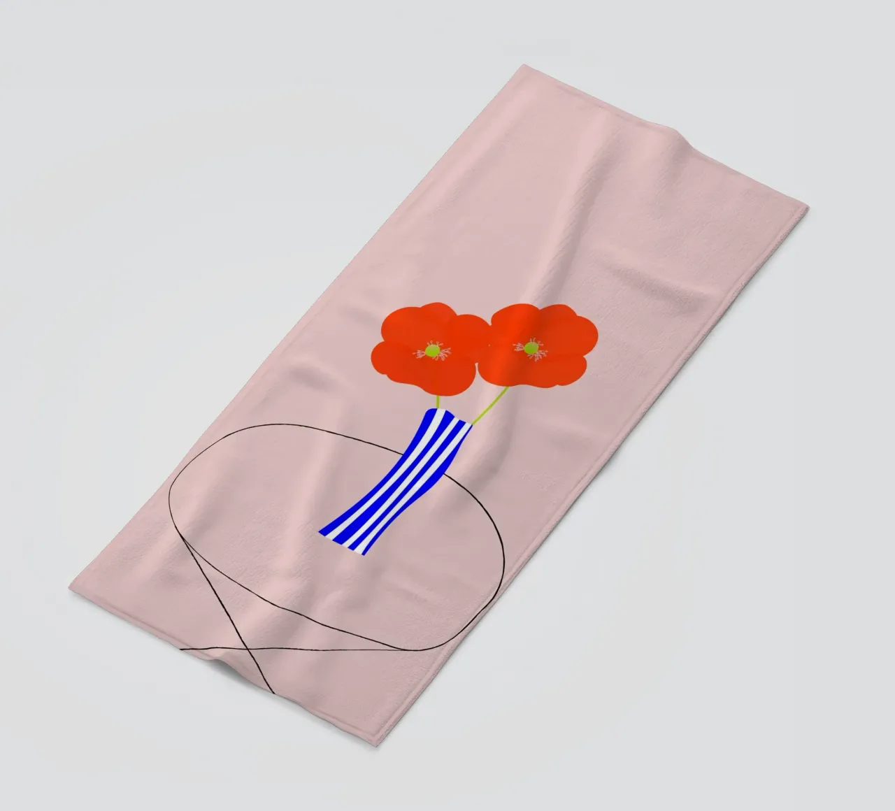 Mohnblumen beach towel by FRICKE DESIGN