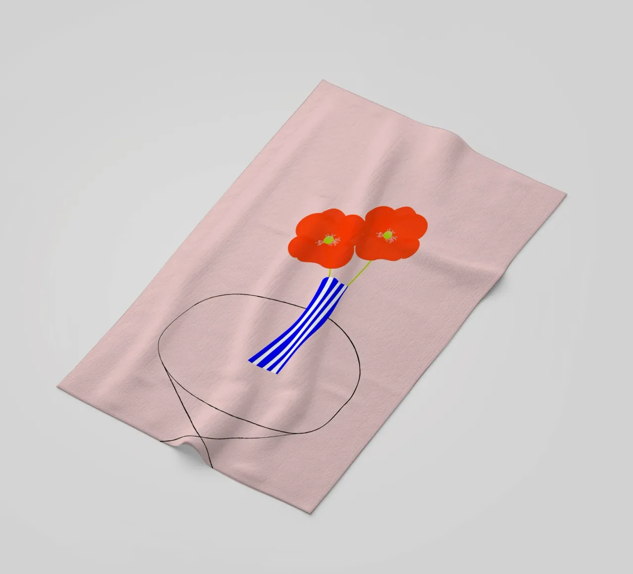 Mohnblumen beach towel by FRICKE DESIGN