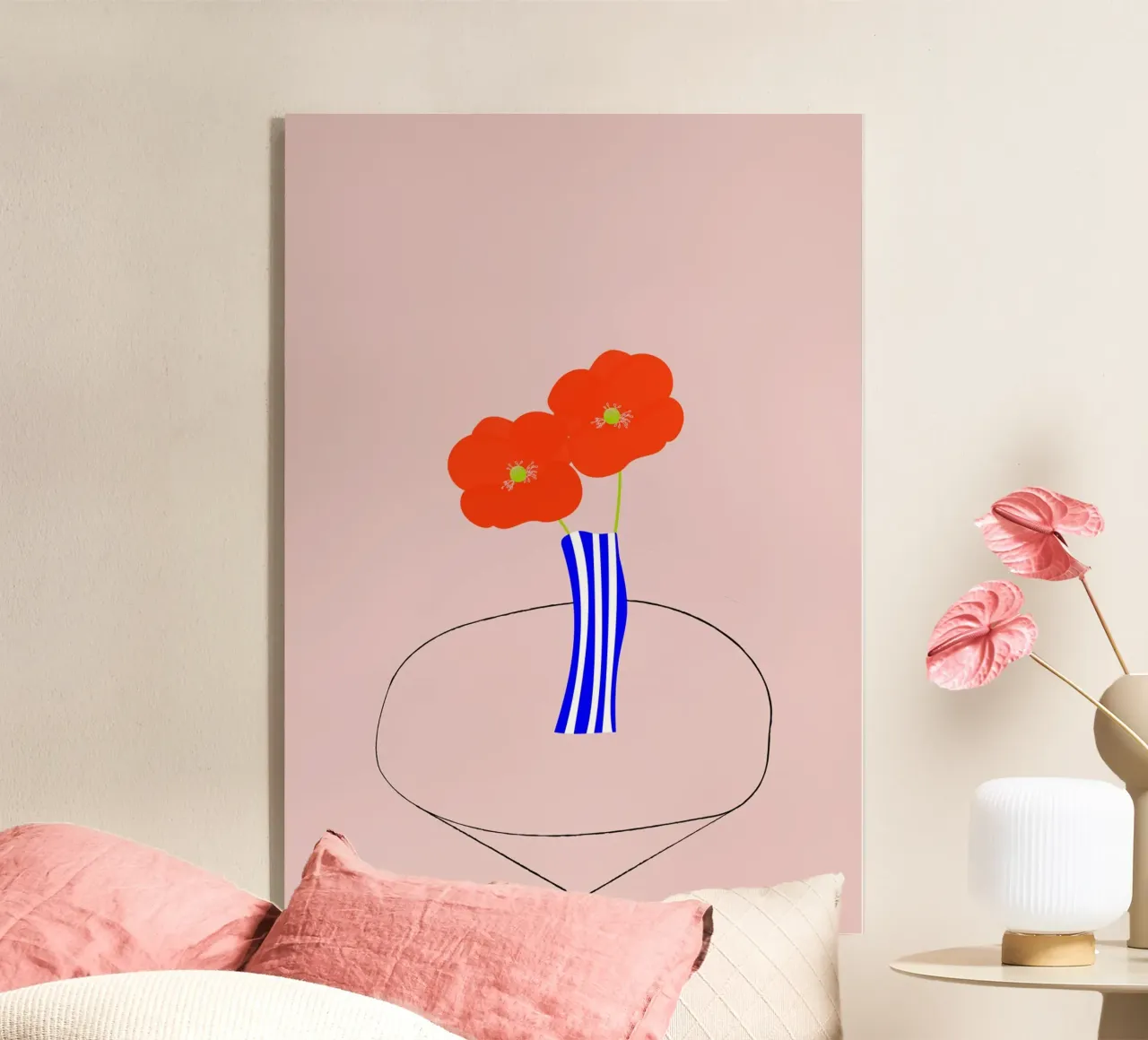 Mohnblumen acryl van FRICKE DESIGN