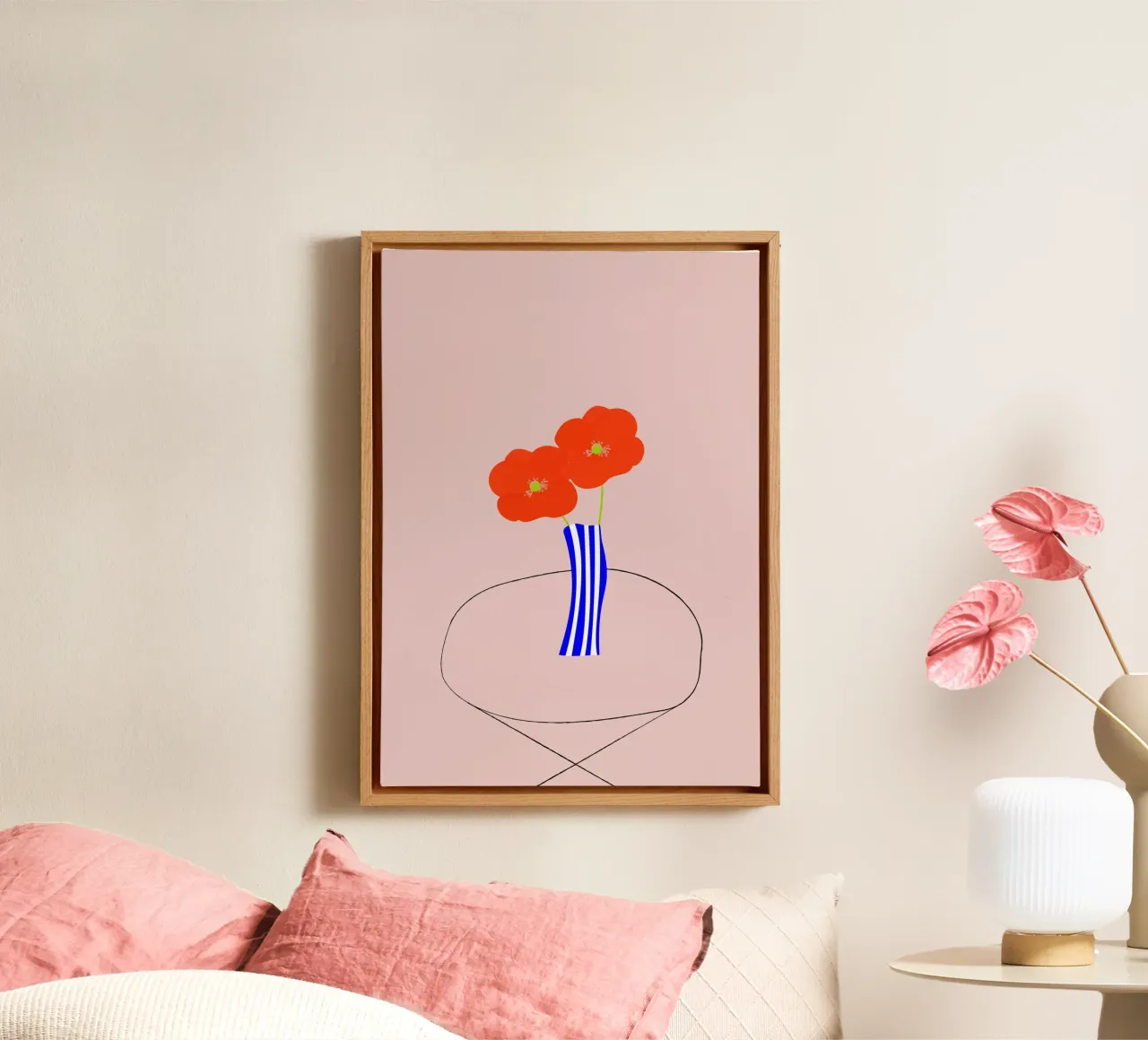 C‘est la vie. (Mohnblumen in Paris) tela da FRICKE DESIGN