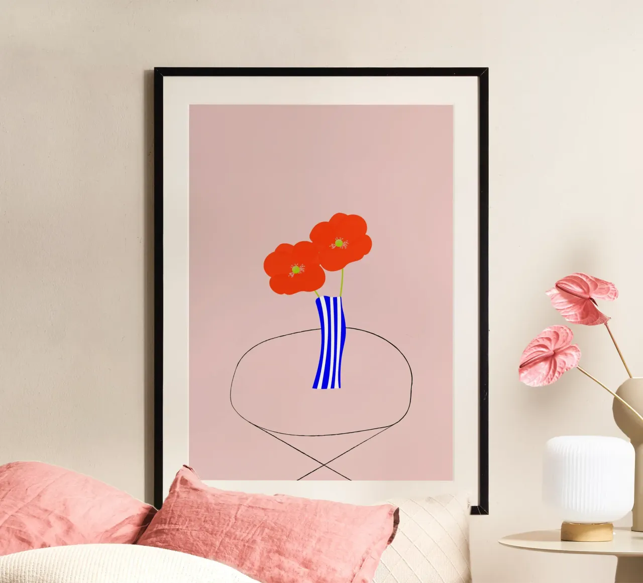 Mohnblumen poster van FRICKE DESIGN