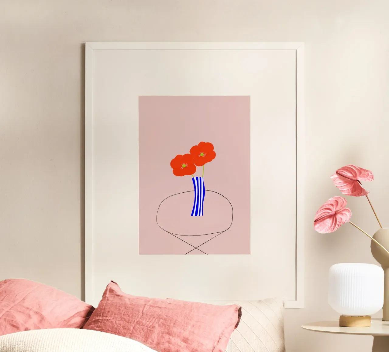 Mohnblumen poster van FRICKE DESIGN