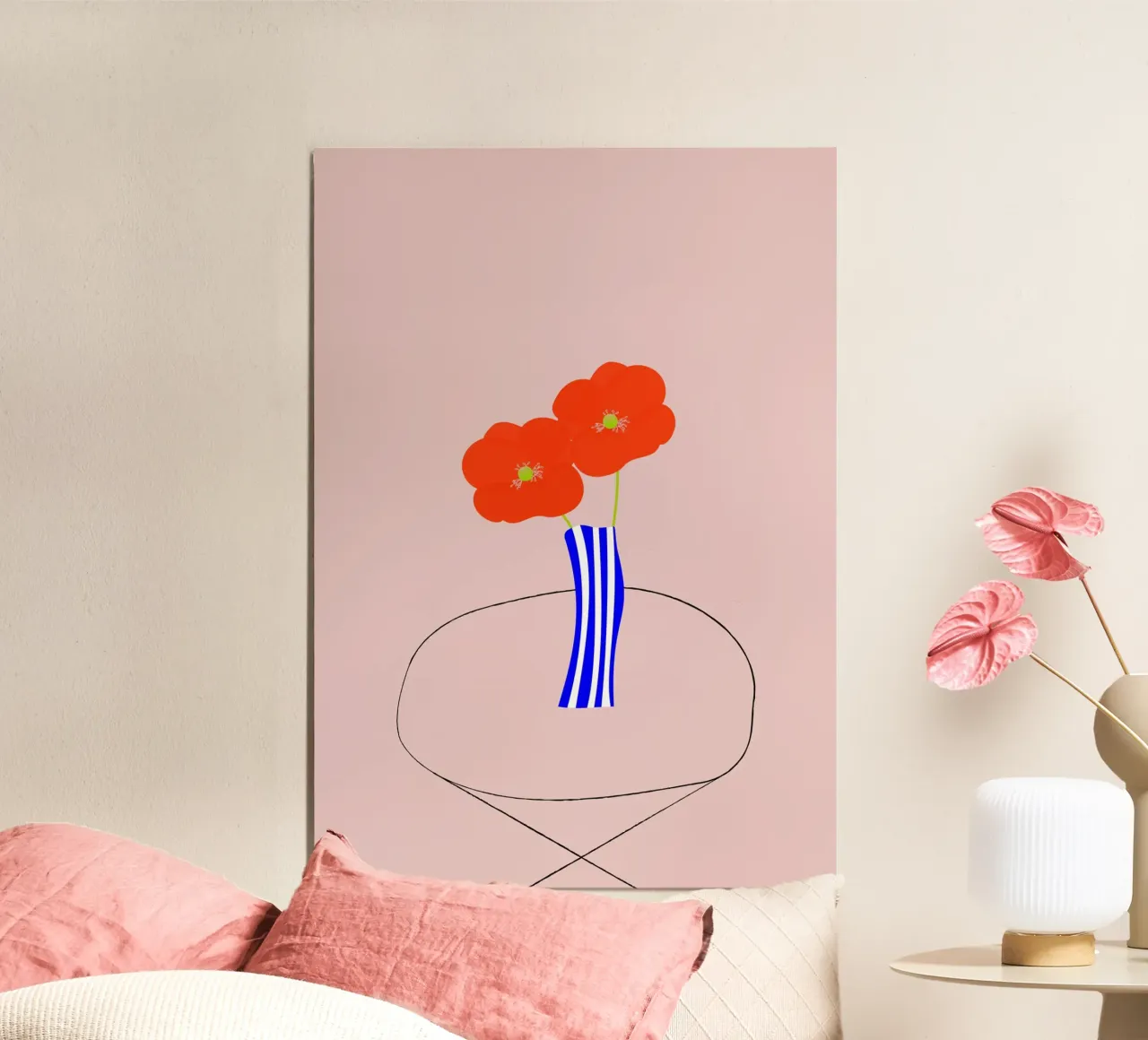 Mohnblumen poster van FRICKE DESIGN