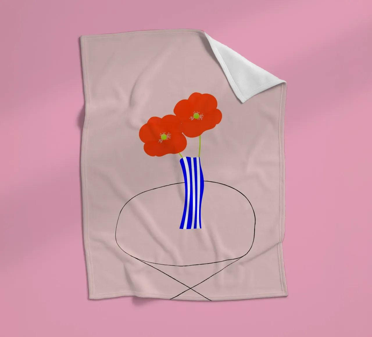 Mohnblumen fleecedeken van FRICKE DESIGN