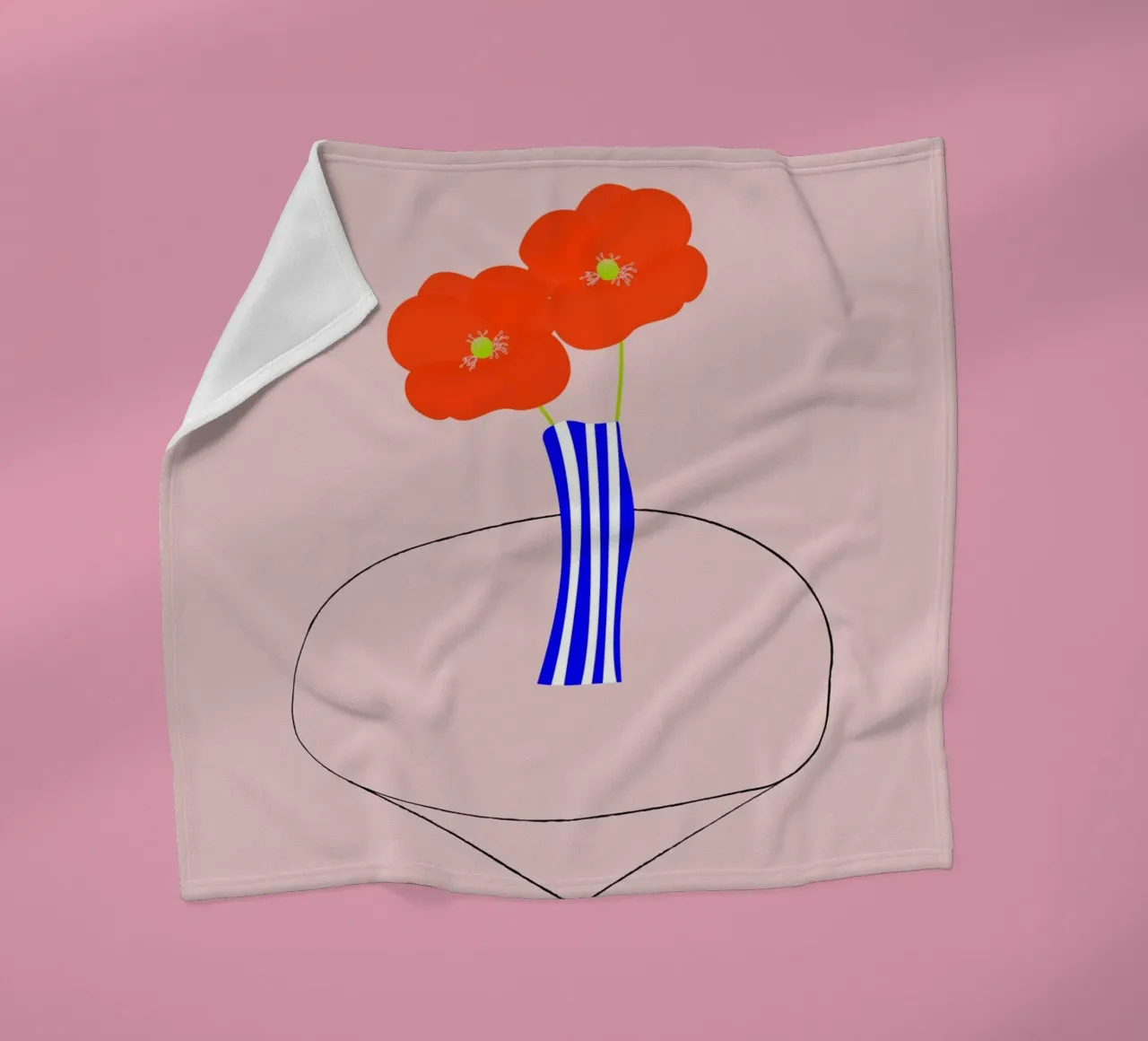 C‘est la vie. (Mohnblumen in Paris) coperta in pile da FRICKE DESIGN