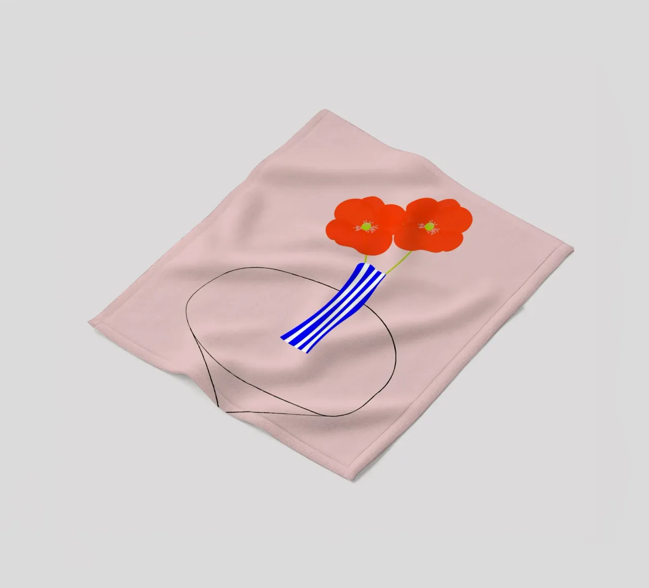 Mohnblumen fleecedeken van FRICKE DESIGN