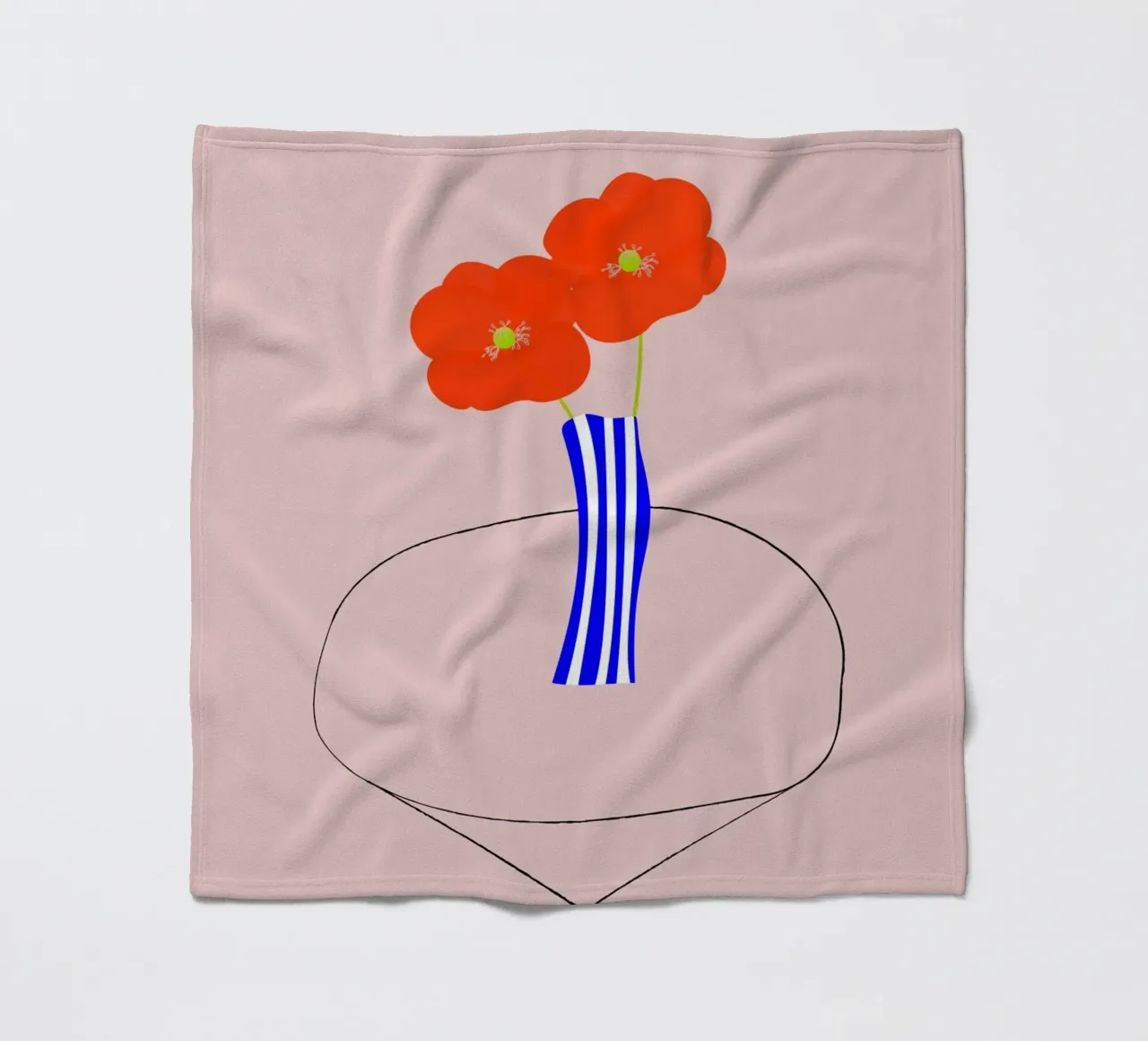 C‘est la vie. (Mohnblumen in Paris) coperta in pile da FRICKE DESIGN