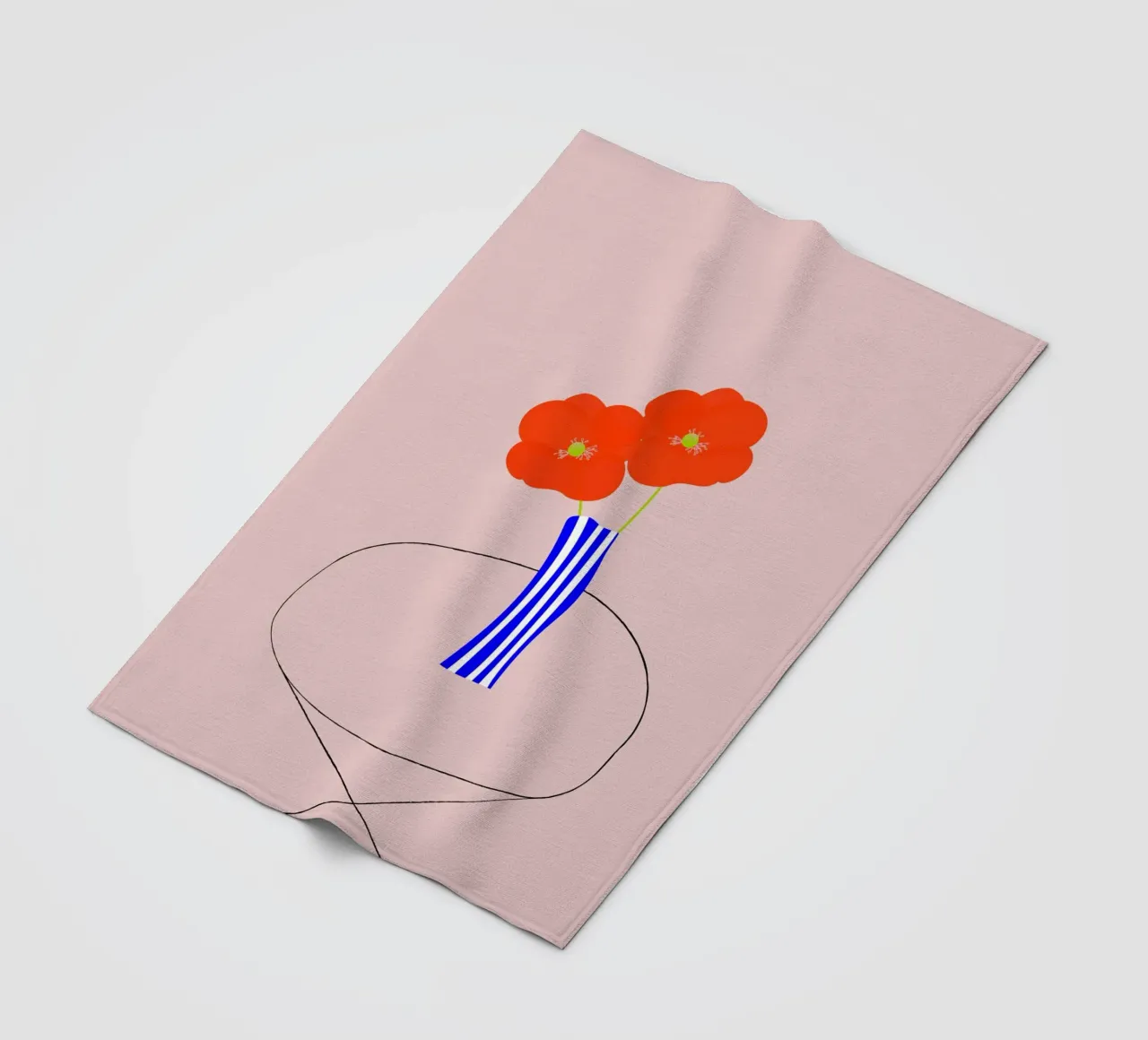 C‘est la vie. (Mohnblumen in Paris) coperta in pile da FRICKE DESIGN