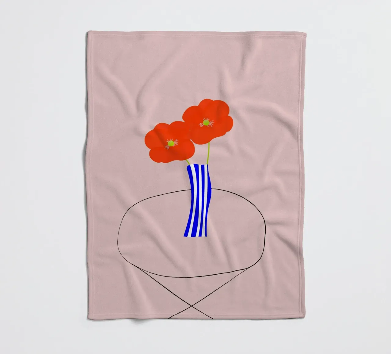 Mohnblumen fleecedeken van FRICKE DESIGN