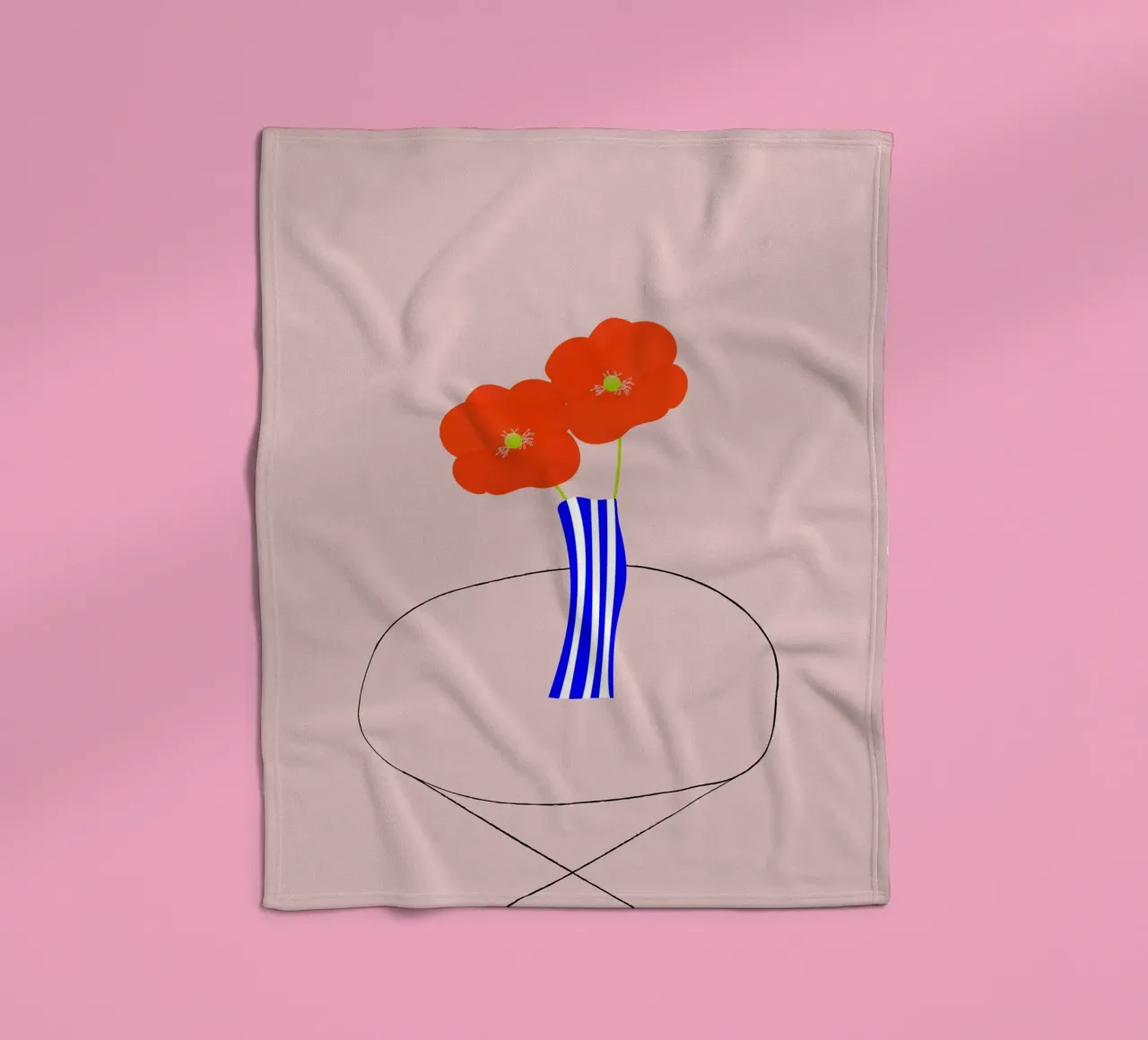 Mohnblumen fleecedeken van FRICKE DESIGN