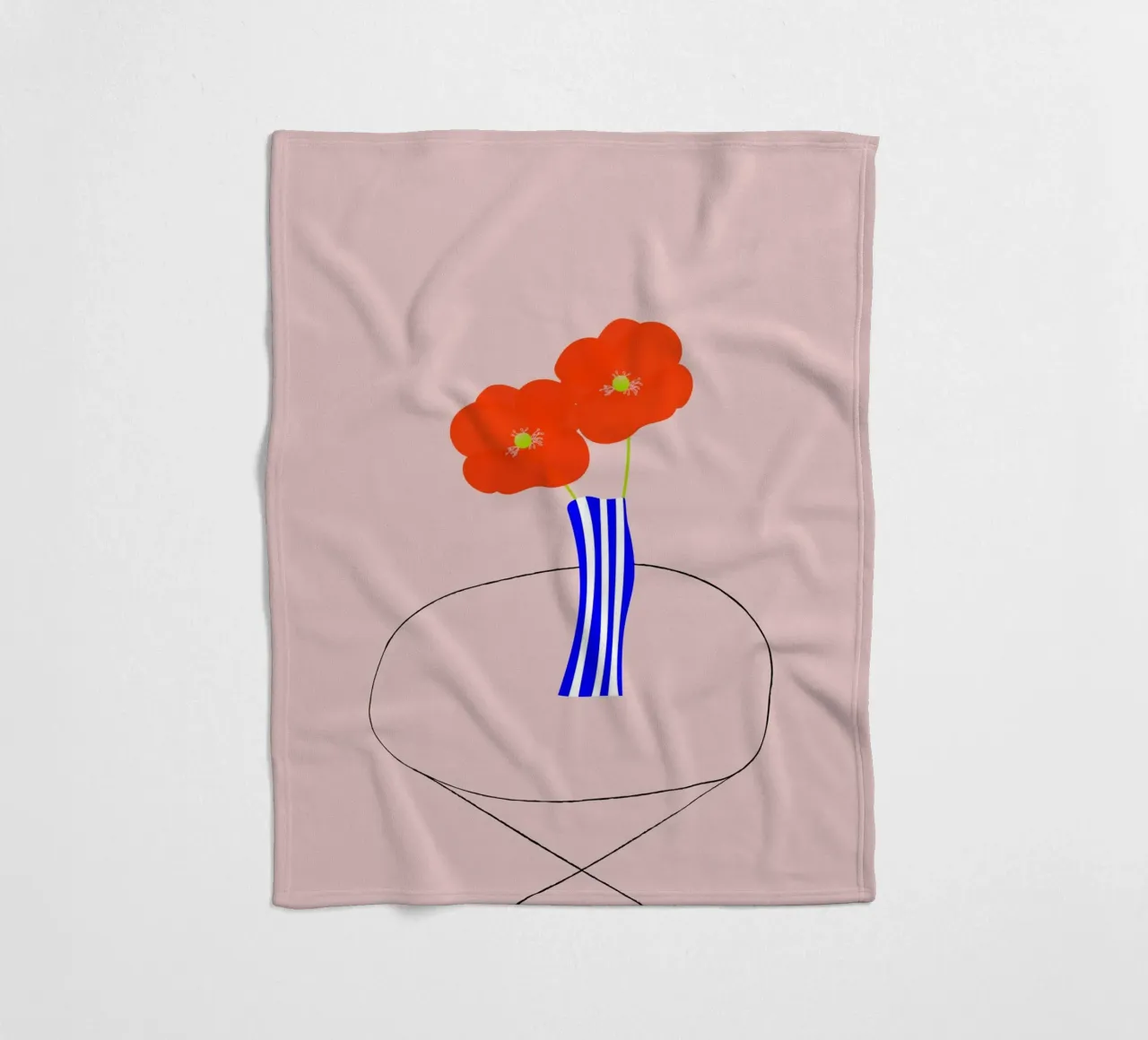 Mohnblumen fleecedeken van FRICKE DESIGN