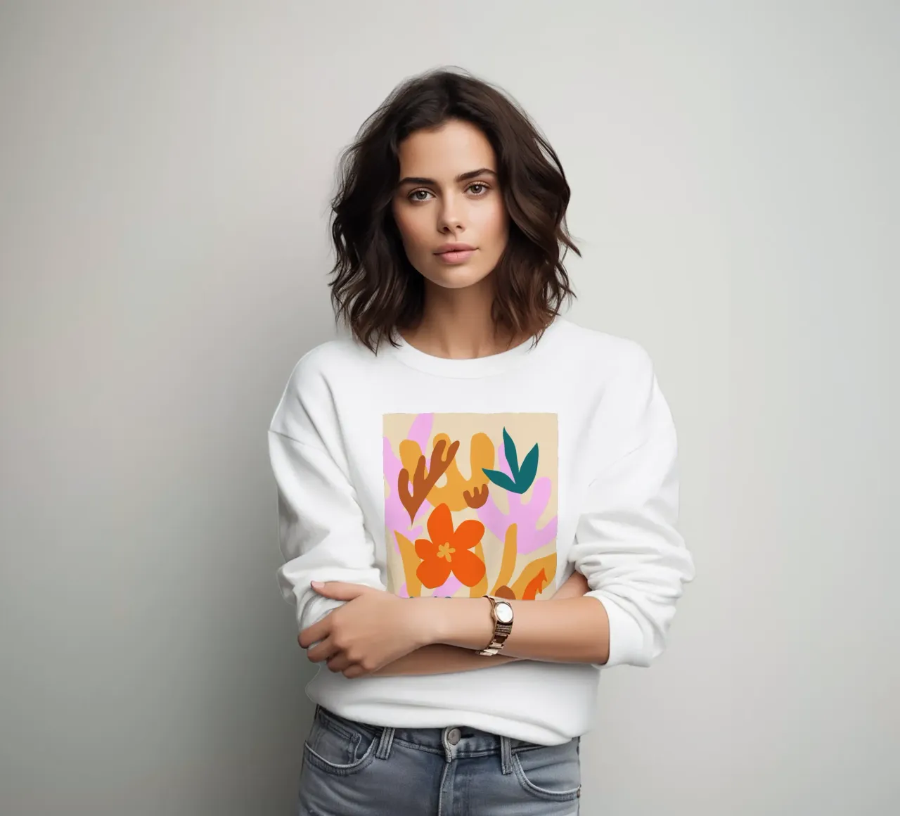 Felice autunno floreale felpa da Kim Hubball Studio
