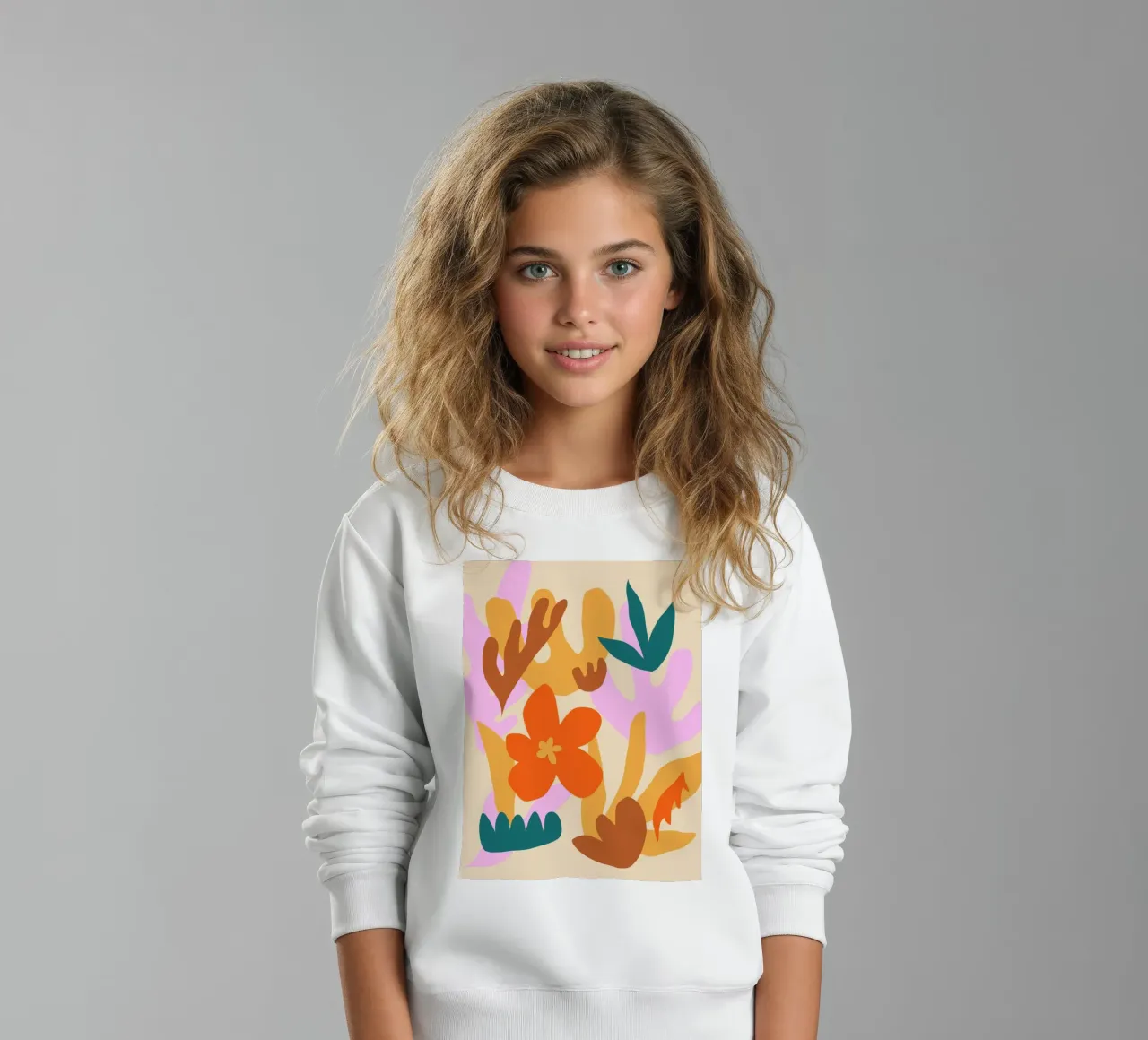Felice autunno floreale felpa bambino da Kim Hubball Studio