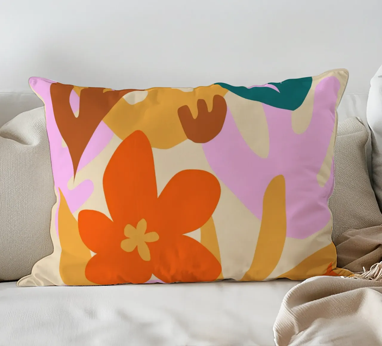 Felice autunno floreale cuscino da Kim Hubball Studio