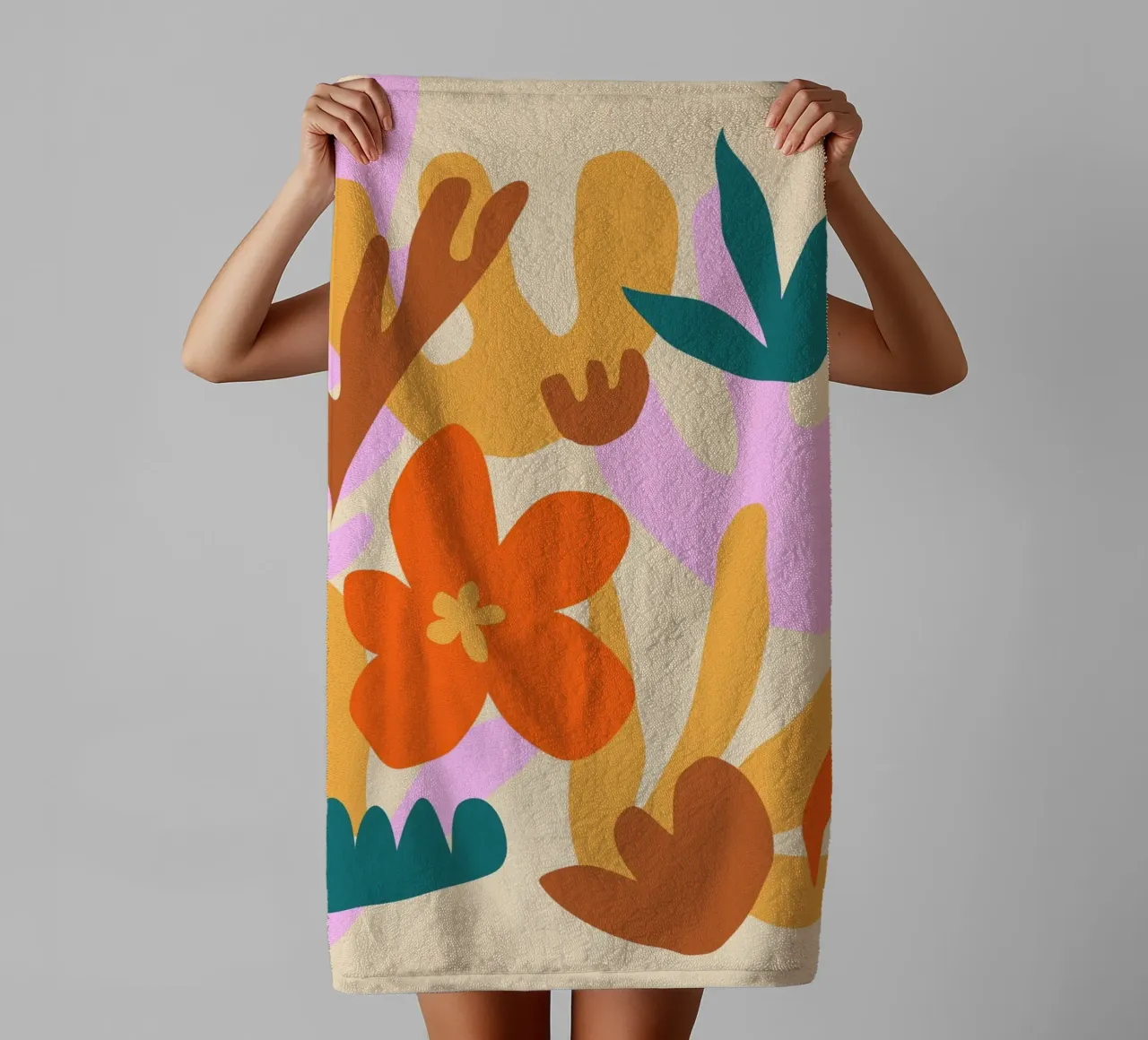 Felice autunno floreale asciugamano da bagno da Kim Hubball Studio
