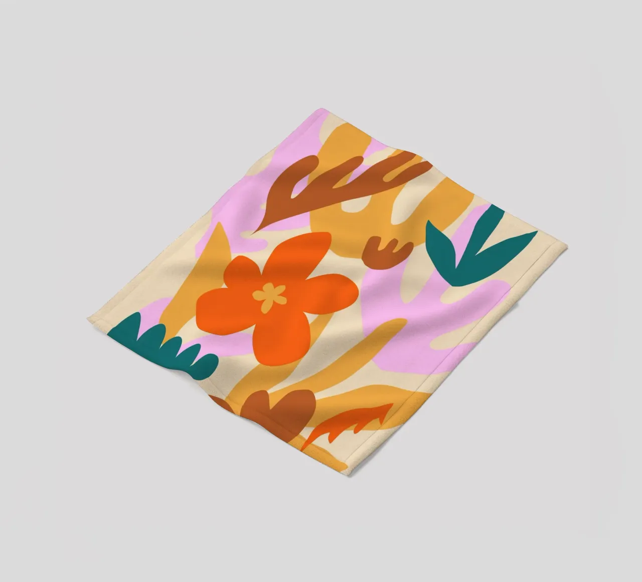 Felice autunno floreale coperta in pile da Kim Hubball Studio