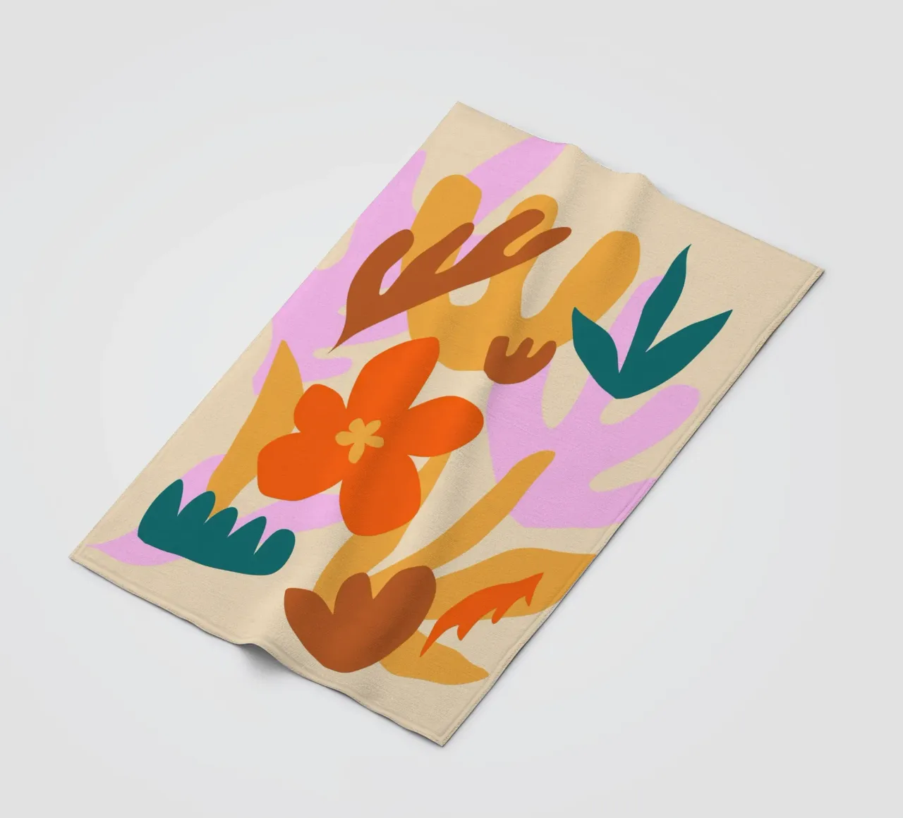 Felice autunno floreale coperta in pile da Kim Hubball Studio