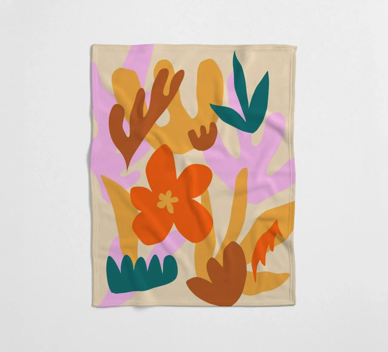 Felice autunno floreale coperta in pile da Kim Hubball Studio
